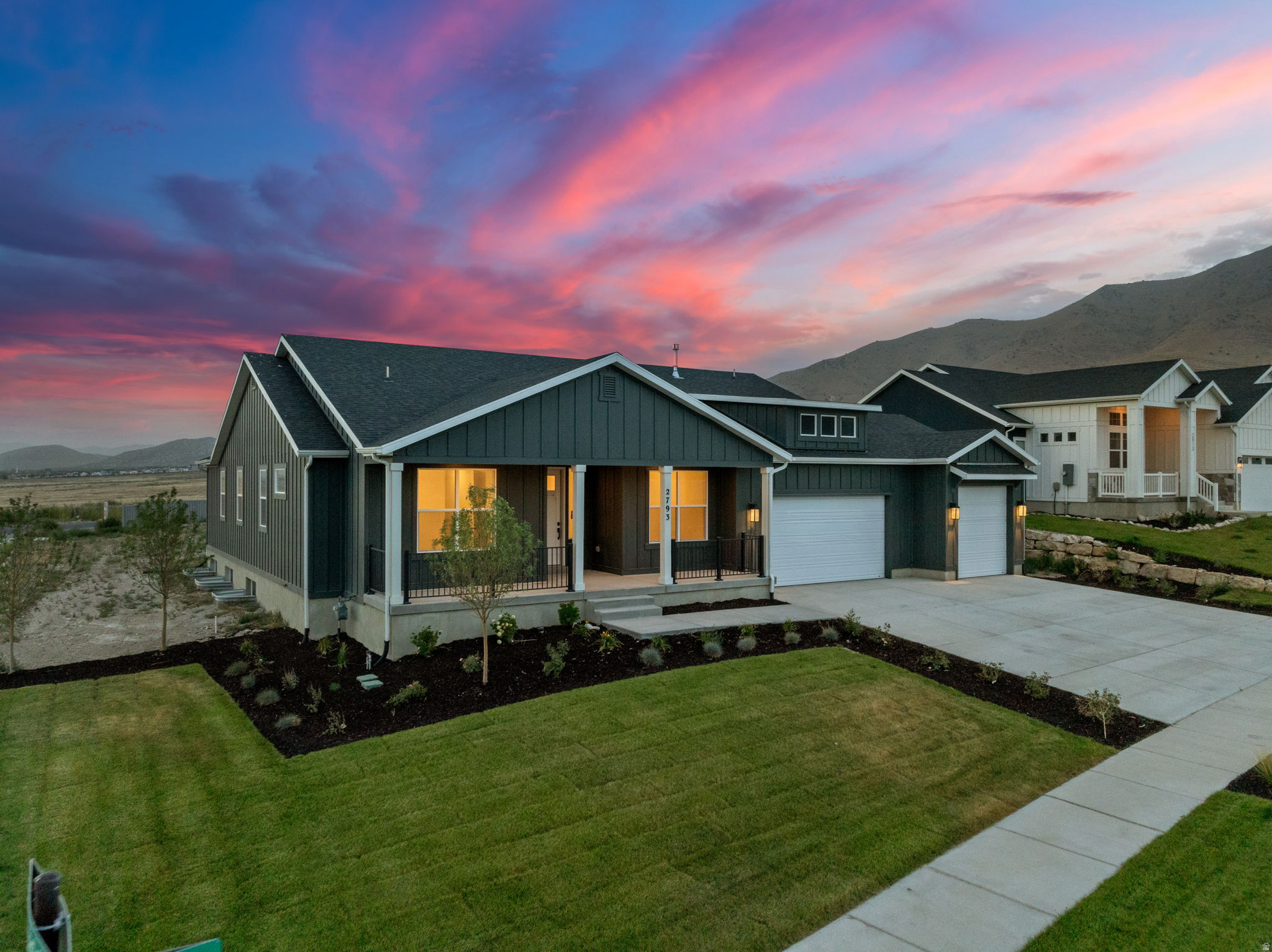 INTEREST RATES STARTING AS LOW AS 4.99% with our preferred lender or AMAZING $30,000 INCENTIVE TOWARDS CLOSING COSTS, RATE BUYDOWN, OR PRICE REDUCTION REGARDLESS OF LENDER! (Talk to agent for conditions). Must-see Scarlet Ridge Community in Eagle Mountain! Move-in ready! This beautiful home 5,265 sq. ft. home on a half-acre view lot with a daylight basement is built by Flagship Homes. It features 3 bedrooms, 2.5 bathrooms, an office/living room, quartz slab countertops, painted cabinets, laminate flooring on the main level, vaulted ceilings throughout, landscaped front yard and 3 car garage. The backyard is fully landscaped and the lot is partially fenced. The primary bedroom on the main floor has a vaulted ceiling, large walk-in closet and dual sinks with a separate tub/shower. With an unfinished, 9' ceiling basement, this home provides space for storage and room to grow. (If preferred, basement can be finished for an additional charge.) 1GB fiber optic internet included in the HOA dues. Call for more information or stop by our model home at 1546 E. Starling Lane, Eagle Mountain for a tour. Model home hours: Monday-Saturday 11 AM - 6 PM. Buyers to verify all information. Square footage is from house plans.