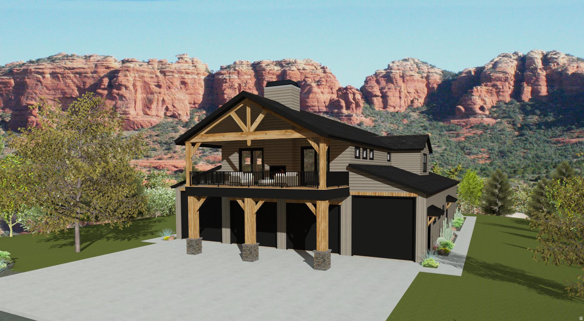 Introducing a striking custom estate in prestigious 4B Ranches, Cedar City -- a rare opportunity to build a truly personal residence on a private 0.75-acre parcel with NO HOA. Set against sweeping dark-sky panoramas and offering room for horses, additional shop, casita, or what you dream up. This property blends rural tranquility with close access to riding trails, golf courses, and all the conveniences of town. Copper Mountain Construction brings its out of the box approach to deliver a home designed for entertaining, automotive/toy enthusiasts, and anyone who appreciates architectural distinction over cookie-cutter design. The centerpiece is an enormous 8-car garage / 2,100 sq ft shop -- a dream workspace and secure display area for collectors, mechanics, or hobbyists. Inside, the home's open, flowing plan emphasizes indoor/outdoor connection and entertaining flexibility, with generous gathering spaces, a recreation room with a wet bar, and a dedicated office or home gym to support your lifestyle. Two well-placed laundry rooms add practicality and convenience for family, guests, or entertaining on a grand scale. This build is fully customizable. Priced with builders specs but can be upgraded to choose your unique floor-plan, finishes, fixtures, and color palette to create a home that reflects your taste and lifestyle. Copper Mountain Construction specializes in premium materials and thoughtful detailing tailored to entertainers and motorsport devotees who want performance, polish, and personality. The lots privacy, dark skies, and room for equestrian use make it equally appealing to those seeking a peaceful country retreat close to town. Estimated completion is approximately nine months from signed contract. Features in photos show options and vary from actual home listed. Contact agent for details.