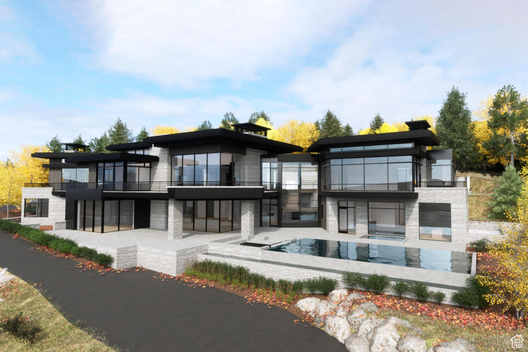 Welcome to "The Bond" House in Pinnacle at Promontory. Built by Greg Young Construction and Keller Luxury Homes and designed by Inouye Design with interiors by AMB Design, this home is like something out of a movie, immediately setting itself apart. Situated on one of the best homesites in Park City, this home features 6 bedrooms, all en suite, as well as 10 bathrooms with top-of-the-line finishes, including Poliform walk in closets and custom celling and wall designs. The two kitchens feature all Poliform cabinets as well as Gaggenau appliances. With a basketball court, swimming pool, and multiple garages being able to hold 9 cars, this incredible 18,000 square foot home is an entertainer's dream. This home features a state-of-the-art spa that many 5 star resorts aspire to. In addition, the spa features both men and women's locker rooms, cold plunge and a 12 person steam room providing absolute tranquility and convenience. While "the Bond" may be one of the most exclusive homes in Promontory, the property also backs up to the Pinnacle Sky House, an unparalleled amenity to the gated Pinnacle community. This home has a timeless style and is designed to be enjoyed for generations.