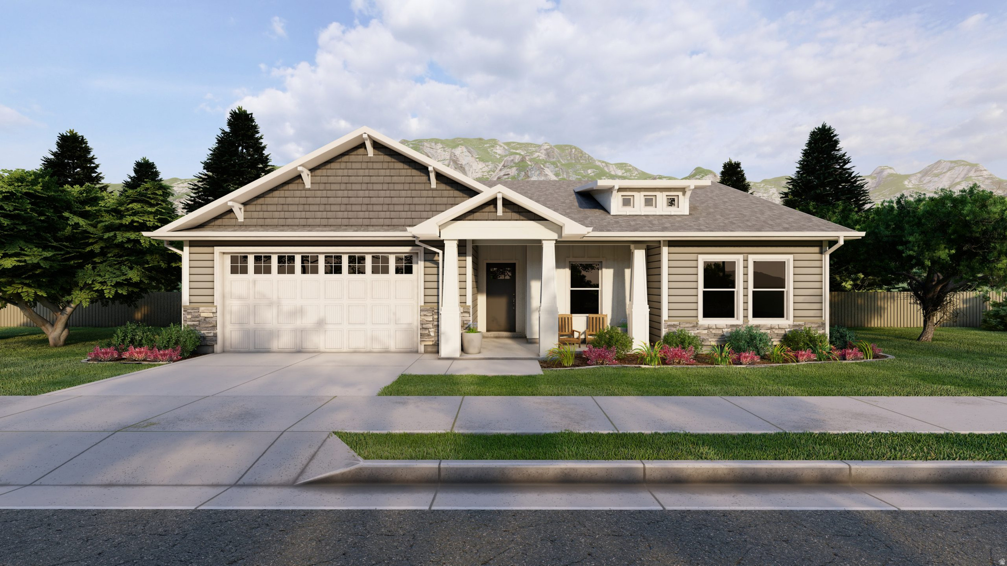 Build your dream home in Granite Ridge with the beautiful Denford floor plan by OLO Builders. Nestled on Willard's scenic east bench, this community offers breathtaking views of Willard Peak, the Wellsville Mountains, and Willard Bay, all while being just 10 minutes from I-15 and approximately 20 minutes from Ogden. The Denford features a bright, open-concept layout designed for comfortable everyday living and effortless entertaining. The spacious kitchen offers abundant cabinetry, a large island, walk-in pantry, and a light-filled dining area, all flowing seamlessly into the main living space. The thoughtfully designed layout includes two secondary bedrooms, a full bathroom, and a private primary suite complete with a walk-in closet and spacious ensuite. Just off the garage, you'll find a convenient mudroom and oversized laundry room to help keep life organized. Choose an unfinished or finished basement to expand your living space with two additional bedrooms, a full bathroom, a large family room, generous storage, and cold storage. Enjoy quality craftsmanship, stunning surroundings, and the opportunity to personalize your new home in one of Northern Utah's most picturesque communities. For information on other floor plans you can build, contact us today!