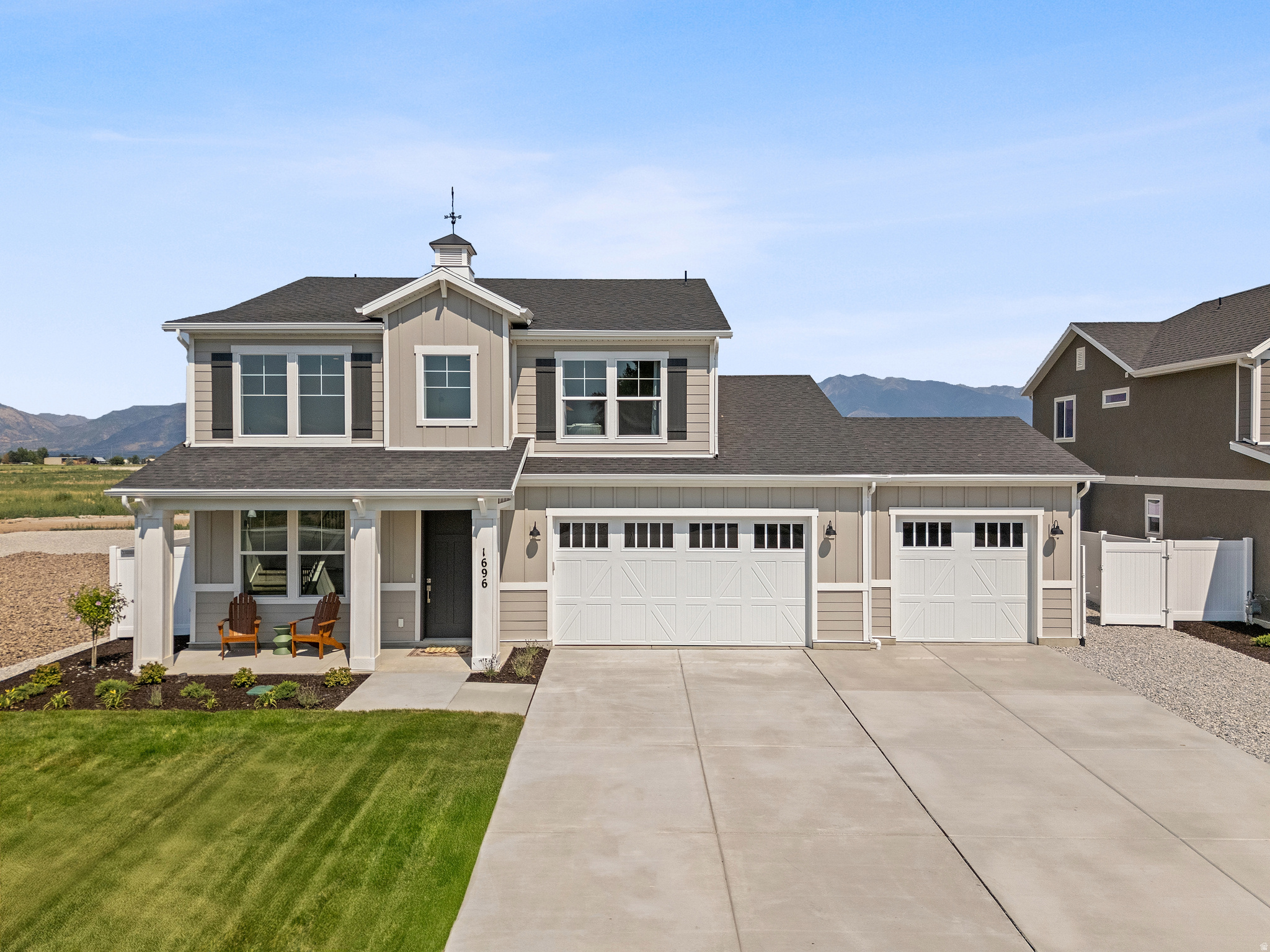 This home was featured in the 2025 Parade and has served as our Model Home. The Cotham floor plan welcomes you with timeless elegance and thoughtful design. A covered porch opens to a grand two-story entry with a curved stair case, creating a stunning first impression. The main level features a private office and a beautifully designed kitchen with a spacious walk-in pantry. The expansive primary bedroom serves as a serene retreat, complete with a luxurious walk-in closet. Home has a large finished 3 car garage attached and in the backyard you will find an additional completed toy car garage. The avid weekenders dream for boat, Razor, Dirt bikes etc. Situated in picturesque West Weber, this home offers a harmonious blend of privacy and convenience, with modern amenities just moments away.