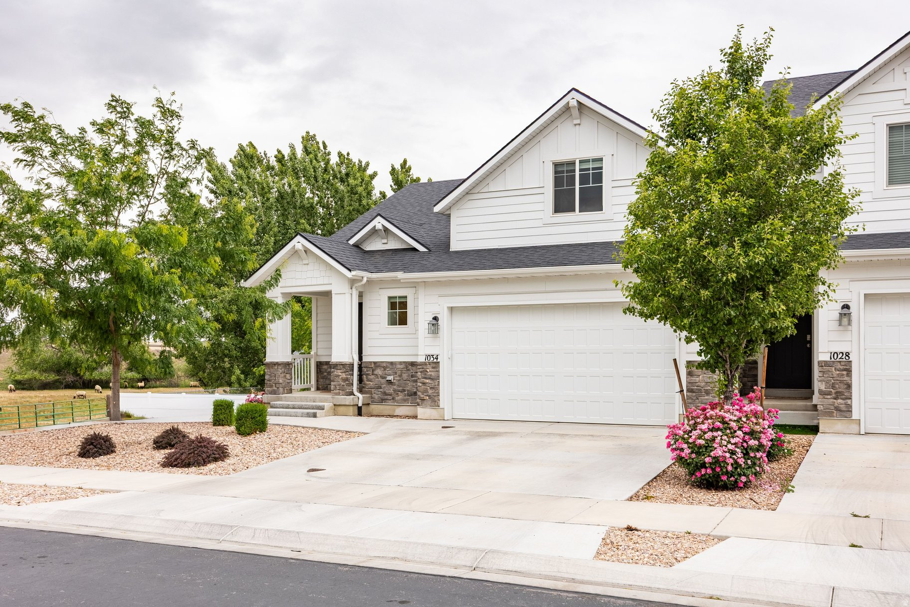 Immaculate end-unit townhome tucked at the end of a quiet residential street with quick I-15 access and minutes from BYU, UVU, dozens of dining and shopping destinations, walking paths, and the brand-new Spanish Fork Recreation Center. The main floor delivers true convenience with the primary bedroom and laundry all on one level, while vaulted ceilings and generous natural light give the home a bright, airy feel throughout. The full 2-car garage handles all your storage needs, and the unfinished walk-out basement is a blank canvas ready for an additional bedroom, bathroom, and living area. A rare end-unit opportunity in a sought-after location - this one won't last.  Square footage figures are provided as a courtesy estimate only and were obtained from county records .  Buyer is advised to obtain an independent measurement.