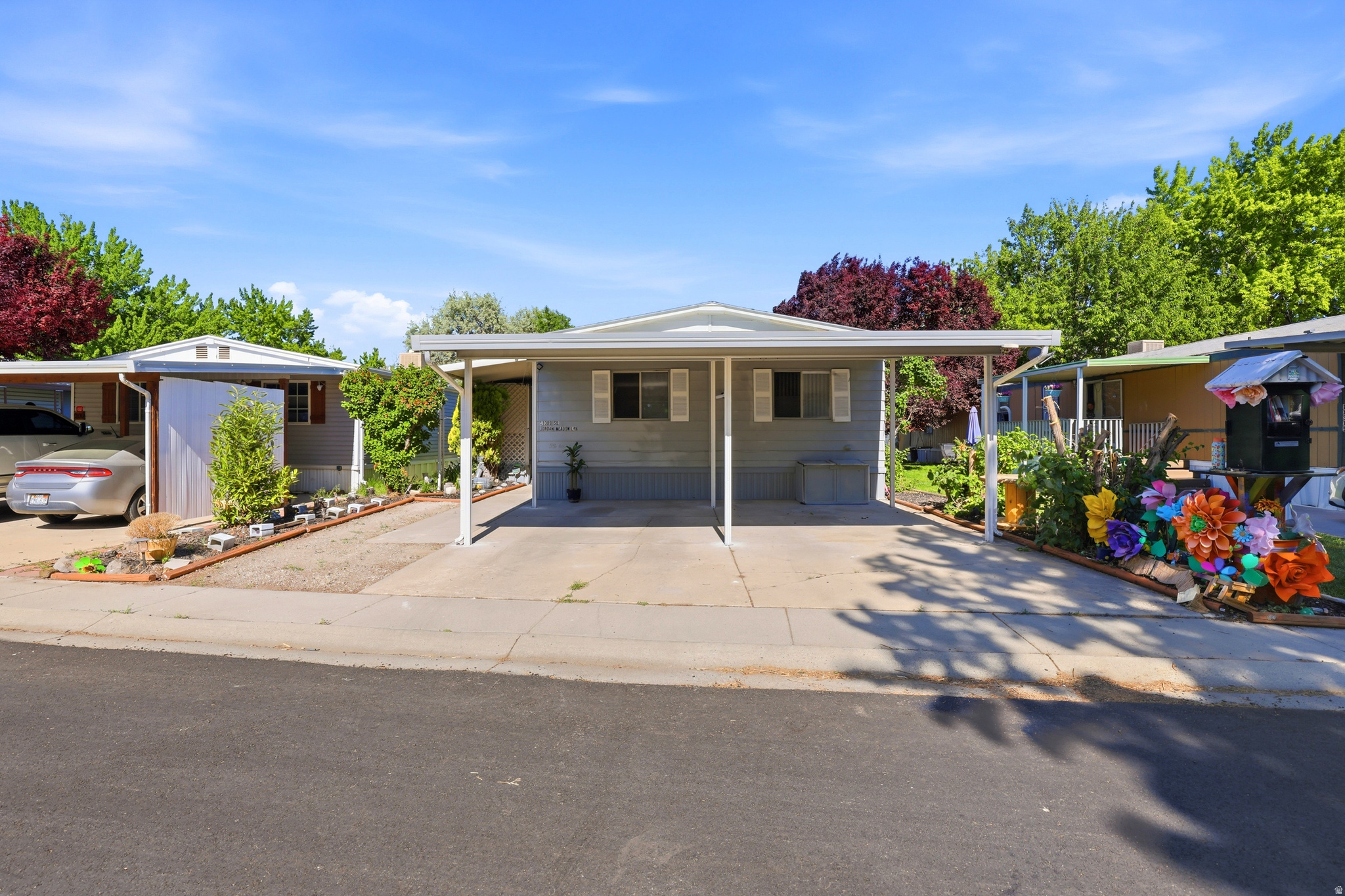 3 spacious bedrooms, 2 baths, with a Den/Flex-Space highlighting the generous, versatile interior layout. Enjoy the enclosed yard for children, pets and outdoor privacy; plus a covered patio deck for entertaining and relaxation. Storage is abundant with 3 sheds and the 2-car covered parking allows for easy access to the home. This property is ideal for families, pet lovers, and entertainers. Reach out for details and showing schedules. Square-footage estimates and other info provided as a courtesy, Buyer to verify all information.