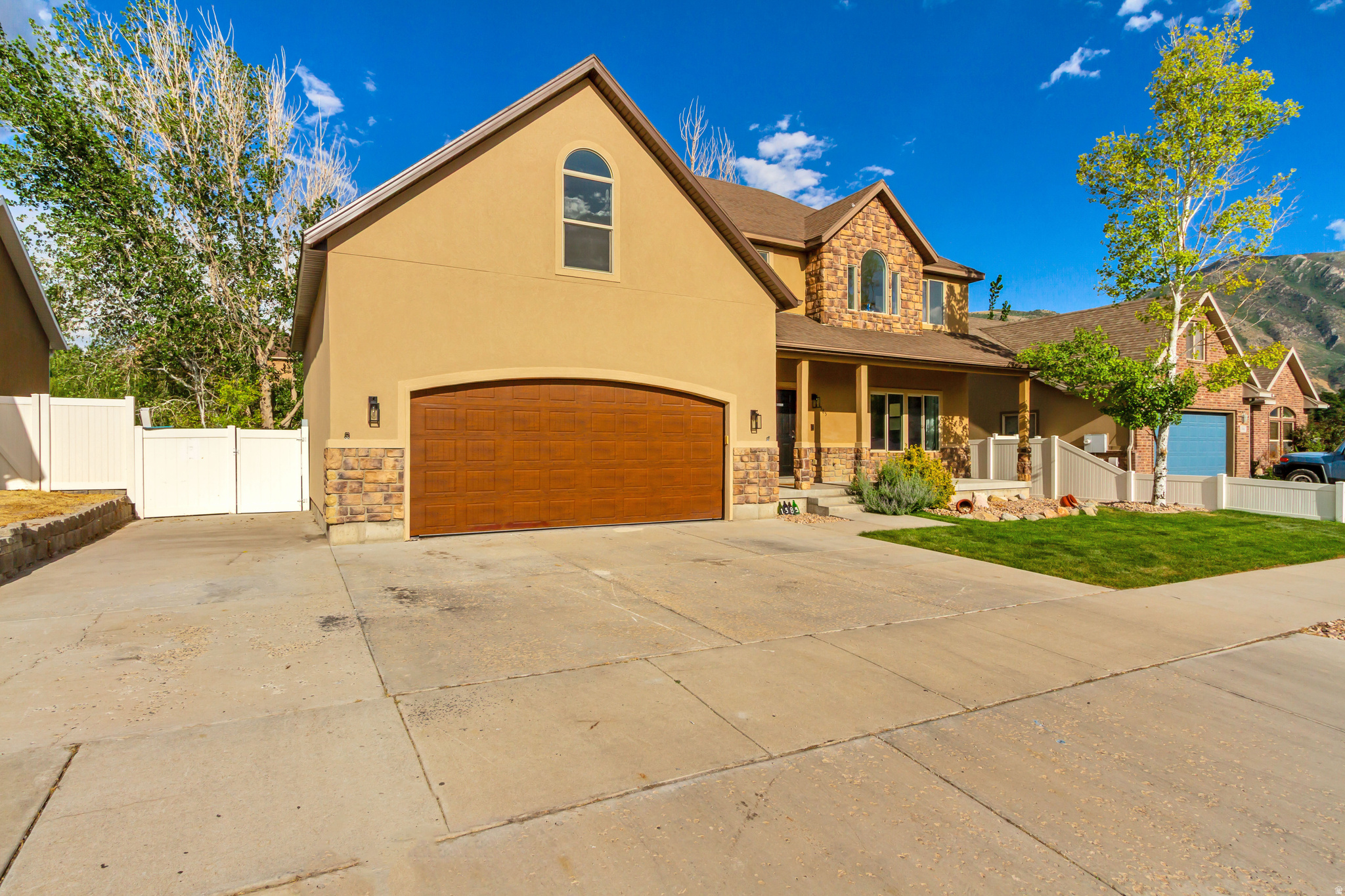 OPEN HOUSE July 11th from 10 AM to 2 PM Welcome to your dream home in one of Payson's most desirable neighborhoods. Perfectly situated in a quiet cul-de-sac, this exceptional property is adjacent to a neighborhood park, with Breathtaking views of the Mountains and Temple and within walking distance of the beautiful Payson Temple, offering an ideal blend of tranquility, convenience, and community. Inside, you'll find a spacious and thoughtfully designed floor plan featuring 5 generously sized bedrooms, 2.5 bathrooms, and a versatile great room that has been a home theater, gym and family room-perfect for movie nights, game days, or entertaining family and friends. Step outside to a backyard that truly sets this home apart. Designed with entertaining in mind, the outdoor living space boasts a heated swimming pool, a cozy fire pit, and a outdoor kitchen with grill, all centered around an oversized deck that provides ample room for gatherings both large and small. Whether you're hosting summer barbecues, relaxing poolside, or enjoying evenings under the stars, this backyard is your own private retreat. With its prime location, spacious interior, and resort-style outdoor amenities, this Payson home offers a rare opportunity to enjoy the very best of Utah living. Don't miss your chance to make this incredible property your forever home.