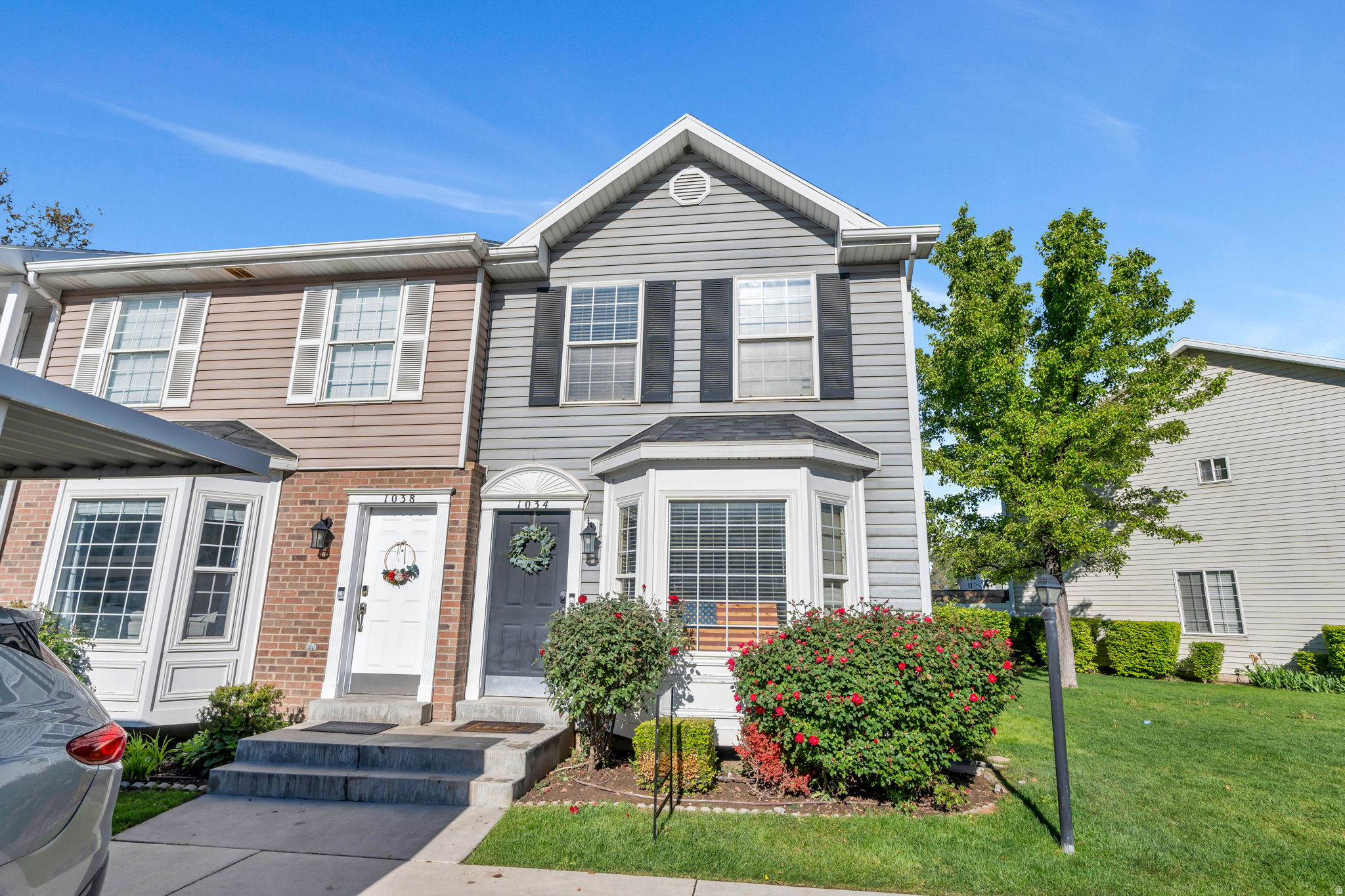 Beautiful mountain views and a prime location close to BYU. This charming row-end unit is a must-see! This 2-bedroom, 2-bath home features a fenced backyard perfect for relaxing, entertaining, or family gatherings. Enjoy the added privacy of an end unit along with access to fun community amenities including parks and playgrounds that are perfect for families and outdoor enjoyment. Comfortable living, scenic surroundings, and a welcoming neighborhood all come together in this wonderful home. Square footage taken from the SL county Records Buyers to verify all.