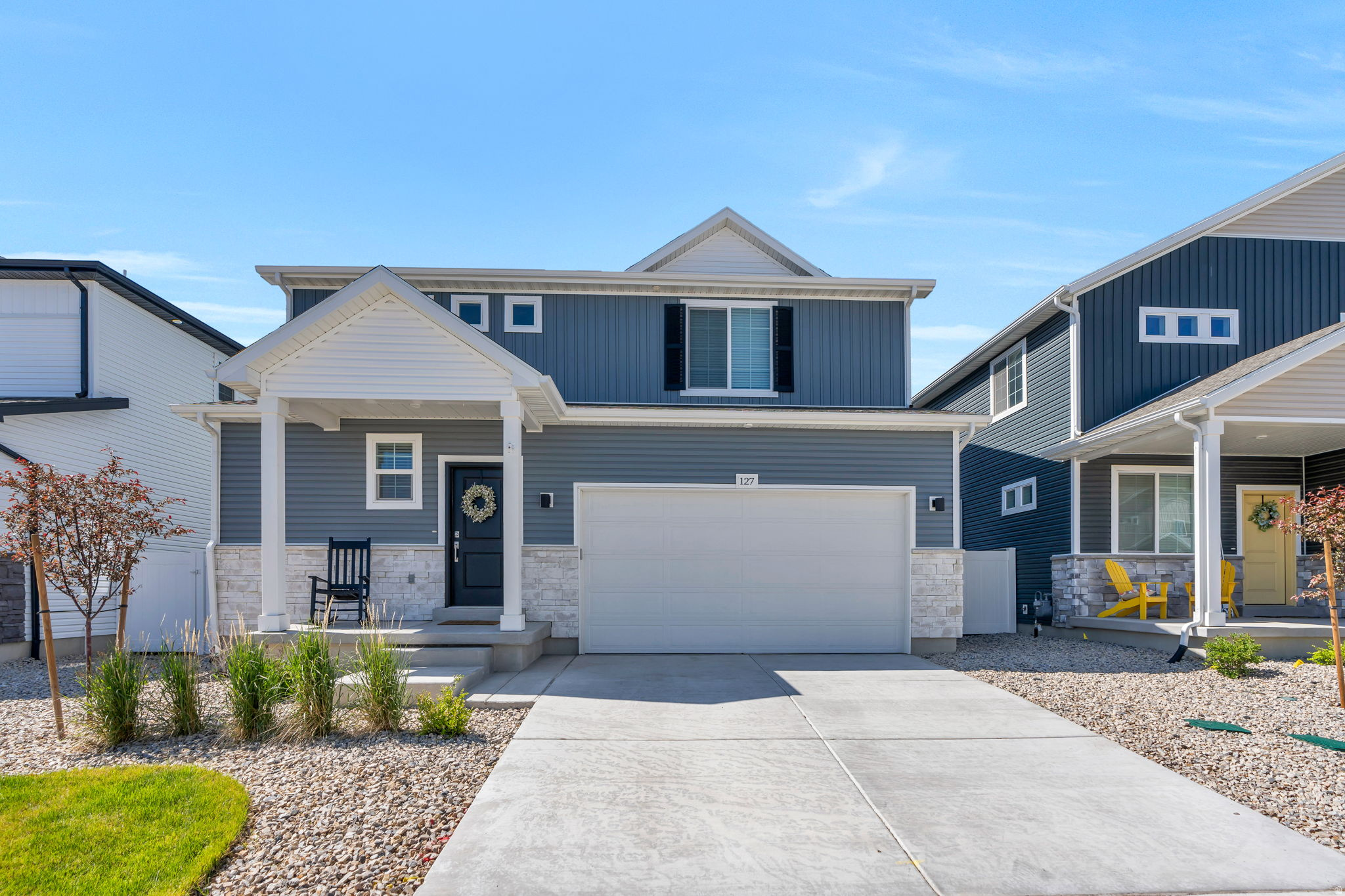 Why wait to build when you can move right into this beautifully upgraded home that is only one year old! Featuring premium upgrades throughout, this home offers the perfect blend of modern style, comfort, and convenience without the hassle or added expense of new construction. The fully landscaped yard and fully fenced backyard are already complete, giving you more time to relax and enjoy your new home. Backing directly to a huge park and open space, you'll love the added privacy, scenic views, and easy access to outdoor recreation right from your backyard. Inside, you'll find thoughtfully selected finishes and upgrades that elevate the space and make it truly move-in ready. Located in a great neighborhood with fantastic community amenities, including a pool, this home offers an exceptional lifestyle for homeowners looking for both comfort and community. Don't miss the opportunity to own a nearly new home with all the extras already finished for you!