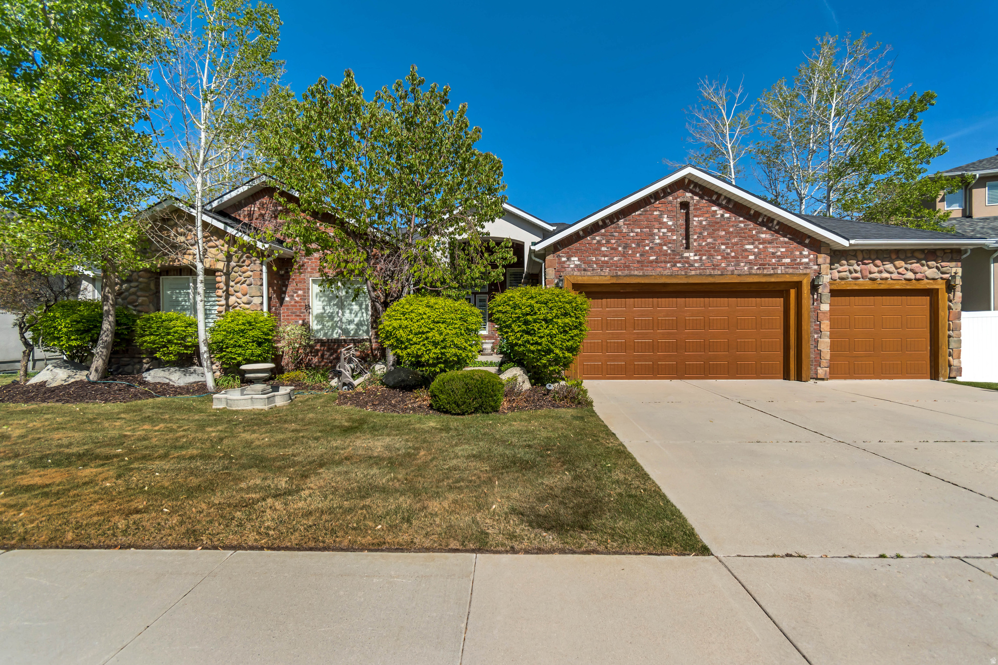 *OPEN HOUSE SAT JUNE 6TH 11 am - 1 pm* 5-bedroom, 3-bath rambler in Draper with a large primary bedroom, main-floor living, and finished walk-out basement. Panoramic valley views from the deck and patio. Indoor heated saltwater swimming pool. The lower level includes a wet bar, a second primary bedroom, a large home theater, and a family room. Updates include a new roof in 2020, a new furnace, AC, and heat pump in 2023, a new pool heater in 2025, a Tesla charger in 2025, and a water heater in 2026. This entertainer's paradise on a quiet street in the Corner Canyon High School district offers privacy and spectacular views.   Square footage figures are provided as a courtesy estimate only and were obtained from previous MLS.  Buyer is advised to obtain an independent measurement.