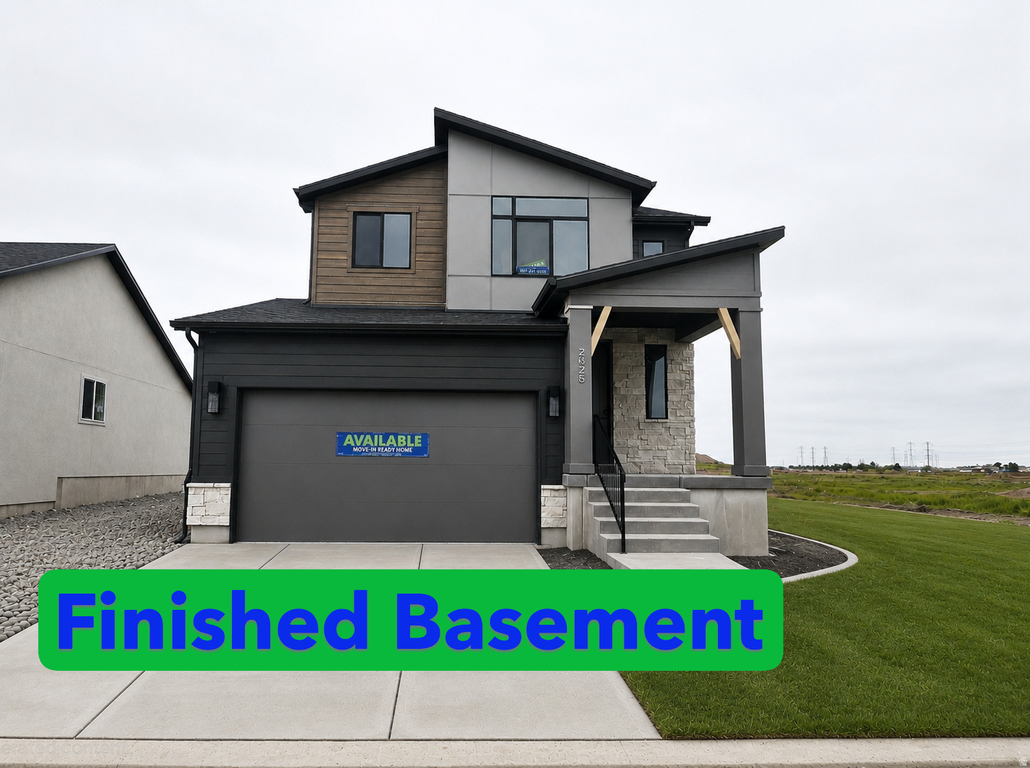 Built on one of the larger lots in the community and with a finished basement this is one to check out! This modern 2 story under construction is in the JDC Ranch community which is planned with lifestyle in mind, featuring playgrounds, walking trails, parks, and pickleball making it easy to enjoy the outdoors right in your own neighborhood. The home is designed  with an open concept main level including a spacious kitchen with ample cabinetry and dedicated dining space. Upstairs you'll find 3 bedrooms and 2 bathrooms including the primary suite with separate tub/shower and dual vanity sinks. The basement is finished with 1 more bedroom and bathroom and a secondary living room. Closets are abundant throughout the home for all your storage needs. Front yard landscaping and a fence is included along with lender incentives through builders preferred lenders. **Landscape photos are a representation**