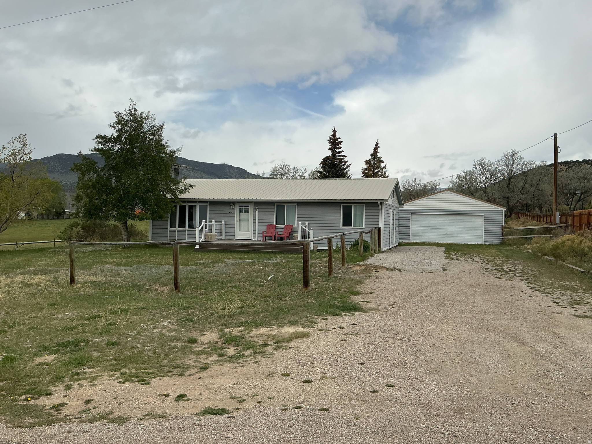 Cute single family home currently used as an AirBnB.  3 bed/2 bath.  Fabulous view of Flaming Gorge at Lucerne bay and 'Devil's Racetrack'.  Furnishings negotiable.   HVAC is a ductless mini-split (heat pump) installed in wall.    Square footage figures are provided as a courtesy estimate only and were obtained from county records.  Buyer is advised to obtain an independent measurement.