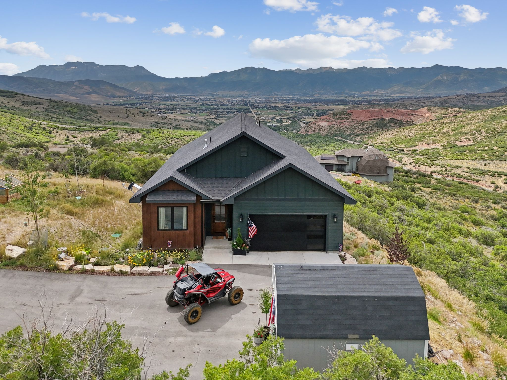 All the Farmhouse Feels in Timberlakes with Incredible , Panoramic Views!  Built in 2023, with no detail left to chance, this lovely well-appointed home in Timberlakes has all the Modern Farmhouse Feels ...  Timberlakes is one of the Heber Valley's only Guard Gated communities.   Nestled on the Timberlakes hillside and embraced by spectacular views, the occasional moose or elk add to the experience of enjoying this home.   With a main floor master, two car garage, storage shed, game room and space for fun family gatherings, you won't long for a thing with this home.    Situated on an acre parcel, the neighbors are friendly and welcoming and wildlife is abundant.  Community trails are a great source of entertainment for your snowmobile or ATV/Razor.  This community is all about lakes, views and outdoor fun!  Furnishings negotiable.  Bring your toys, smiles and sourdough- because you won't want to miss this incredible home!