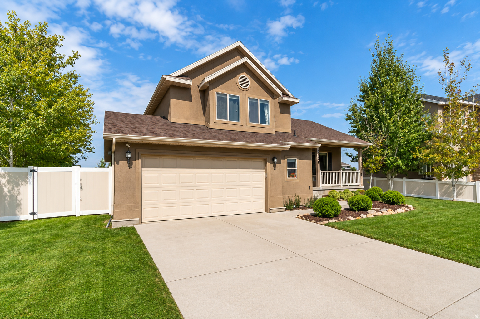 Enjoy peaceful community living just steps from the recreation at Stansbury Lake. Spend your free time kayaking, paddleboarding, swimming, or simply relaxing by the water, all within walking distance from home. Located approximately 20 minutes from Salt Lake City, this property offers convenient access to the city while providing less traffic, more space, and a slower pace of life.  Inside, the home features three bedrooms, two full bathrooms, and a spacious family room ideal for relaxing or entertaining. The kitchen offers ample counter space and plenty of room for a generously sized dining table.  Outdoor living is just as inviting, with a large porch and a fully fenced backyard offering space for pets, gatherings, gardening, or play. The primary bedroom includes an impressive closet organizer with built-in storage and lighting, adding both style and functionality.  With comfortable living spaces, excellent outdoor access, and a quiet setting near the lake, this home offers an appealing combination of convenience and lifestyle.