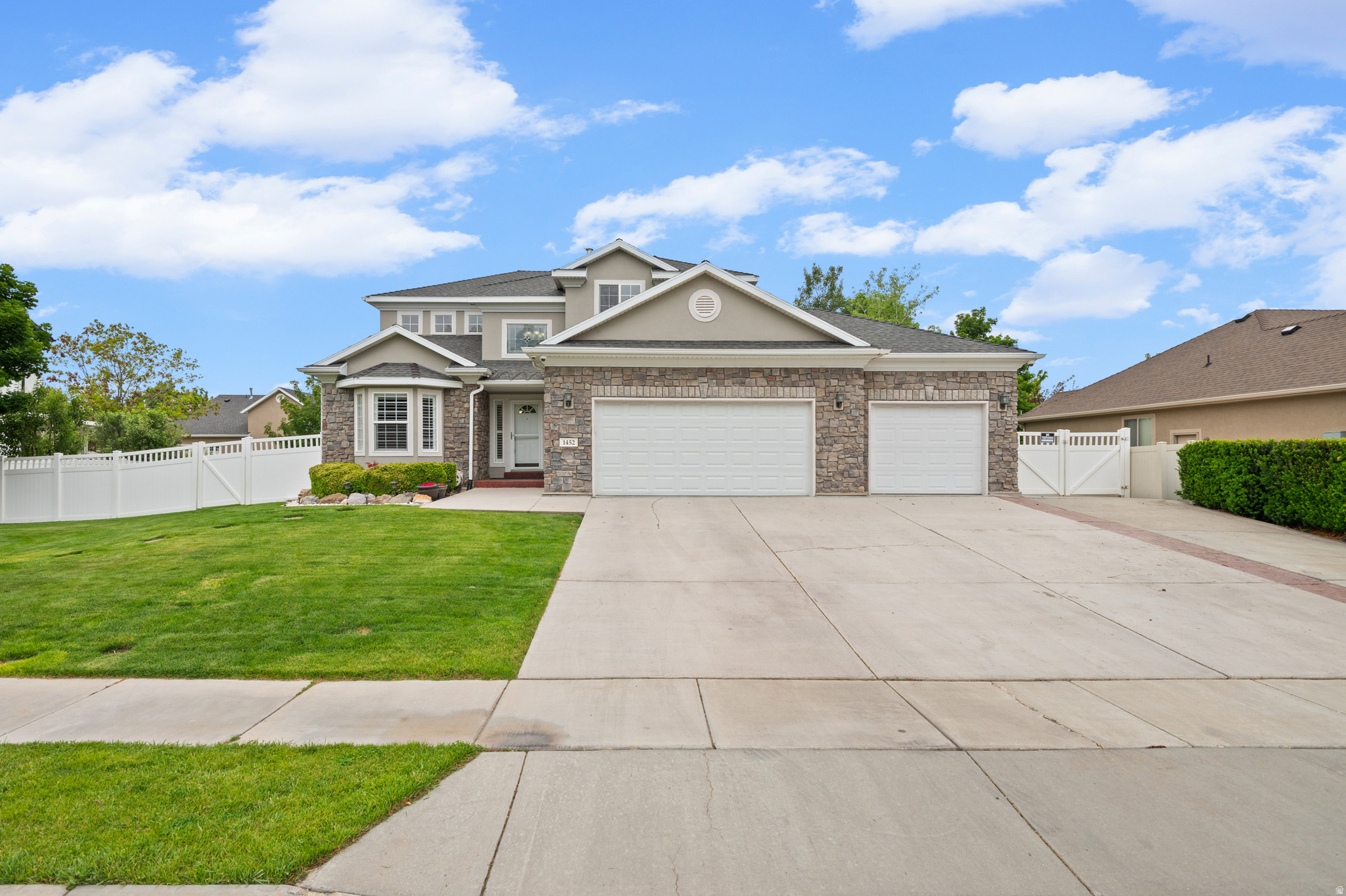 Beautiful Two-Story with 4,243 fully-finished located in a Central, EAST LEHI location! 5 bed/3.5 bath. GREAT VALUE at this price for highly sought after neighborhood! Ivory Homes (#1 Builder) Geneva OPEN floor plan. Beautiful hardwood floors, mud room off garage, zodiaq and corian seamless counters, double ovens (one with convection), fully-equipped Theater Room, Kitchenette, large Great Room under suspended slab basement, dual temperature zones, Large RV pad. Two minutes from 1-15 access, but still secluded. This neighborhood sells fast. Make offer! Square footage figures are provided as a courtesy estimate only and were obtained previous MLS listing Buyer is advised to obtain an independent measurement.