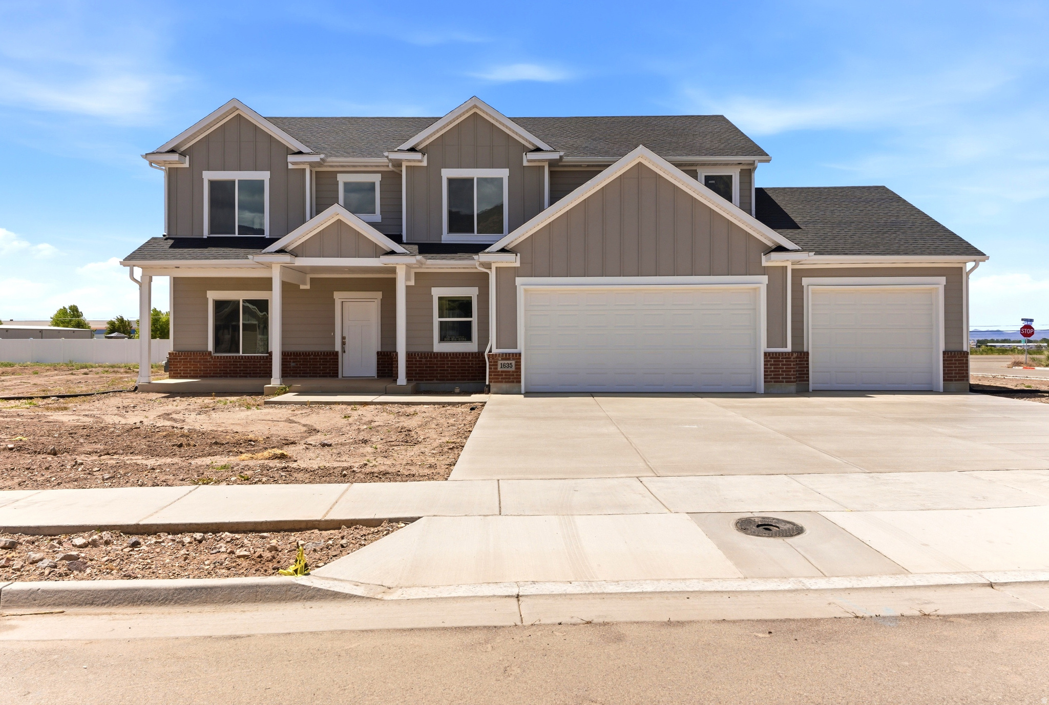 Brand new 2-story home in Pleasant View featuring 4 bedrooms, 2.5 bathrooms, and stunning mountain views. Thoughtfully designed with a bright welcoming kitchen and an open great room perfect for gathering and entertaining. Upgrades throughout including 2 furnaces and 2 AC units. The spacious primary suite features a separate tub and shower and a large walk-in closet. The oversized 3-car garage offers extra height, length, and width plus a workshop/storage area with plenty of room for vehicles, storage, and toys. A perfect blend of comfort, space, and modern design. Take a look at the photos and schedule your private tour!