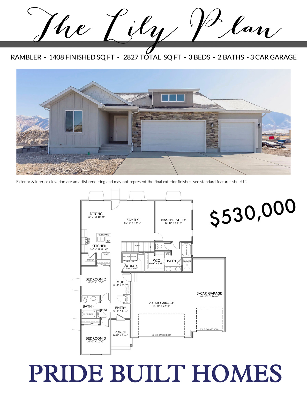 THIS HOME IS TO BE BUILT. COME CHECK OUT OUR MODEL HOME AT 153 S. LIBERTY ST, GRANTSVILLE, UT. YOU CAN PUT THIS HOME ON ANY SUITABLE LOT IN THE SPRINGFIELD ESTATE SUBDIVISION. WE ARE A SEMI CUSTOM HOME BUILDER SO WE CAN MAKE CHANGES TO ANY OF OUR PLANS. CALL US TODAY!! THE PICTURES PROVIDED ARE EXAMPLES ONLY NOT FROM THIS EXACT HOME.