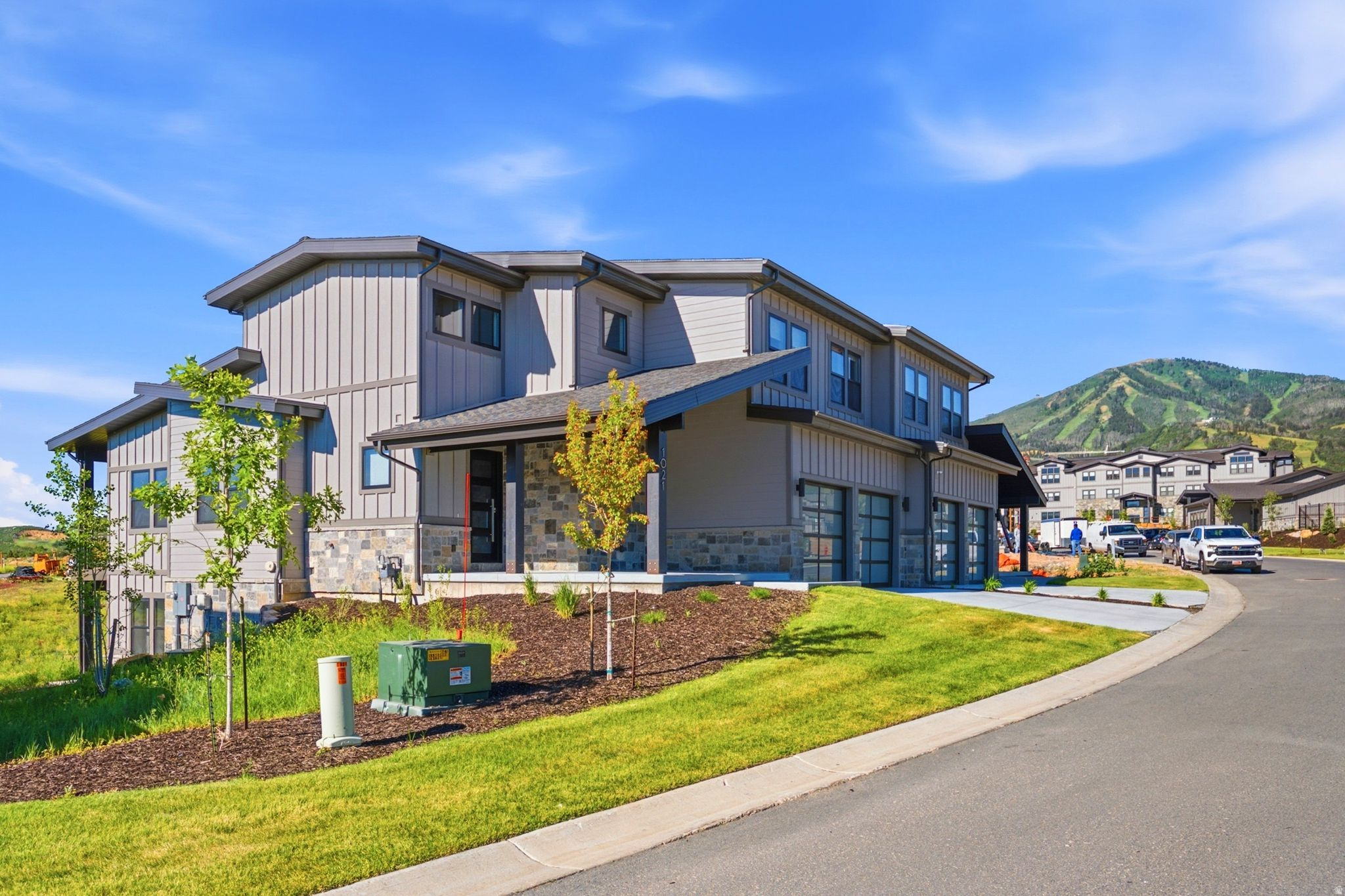 Move-In Ready Mayflower Lakeside Luxury Townhome Near Deer Valley East Village  Move right in and start enjoying mountain living immediately. This brand-new Pine Townhome at Mayflower Lakeside is fully completed, beautifully finished, and ready for immediate occupancy. Ideally located minutes from Deer Valley East Village, Jordanelle Reservoir, and Park City, this residence offers the rare opportunity to own new construction without the wait.  The sought-after Smoke finish package features mountain contemporary design, premium Viking appliances, custom cabinetry, solid-surface countertops, vaulted ceilings, expansive windows, and a modern fireplace. The thoughtfully designed floor plan offers spacious bedrooms, generous storage, and multiple outdoor living spaces to enjoy the surrounding mountain scenery.  Nightly rentals are permitted, creating exceptional flexibility for owners and strong short-term rental potential. With immediate access to world-class skiing, boating, hiking, biking, golf, and all that Park City has to offer, this turnkey luxury townhome is ideally suited as a primary residence, vacation home, or investment property.