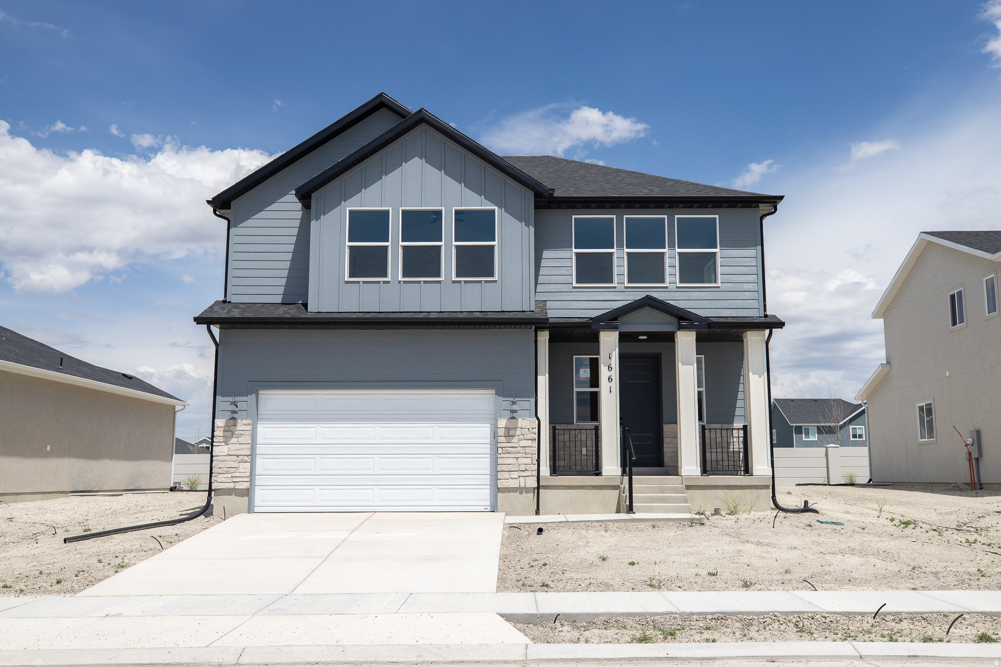 INTEREST RATES STARTING AS LOW AS 4.99% with our preferred lender or AMAZING $20,000 INCENTIVE TOWARDS CLOSING COSTS, RATE BUYDOWN, OR PRICE REDUCTION REGARDLESS OF LENDER! (Talk to agent for conditions). Must-see Parkway Fields Community in Eagle Mountain! Move-in ready! This beautiful home built by Flagship Homes features 4 bedrooms, 2.5 bathrooms, quartz slab countertops, painted cabinets, laminate flooring on the main level, a large loft on the 2nd floor, landscaped front yard, 2 car garage, decorative concrete wall on rear boundary and backyard (can be landscaped for an additional charge). The primary bedroom has a vaulted ceiling, large walk-in closet, and dual sinks with a separate tub and a double shower. With an unfinished basement, this home provides space for storage and room to grow. (If preferred, basement can be finished for an additional charge.) Call for more information or stop by our model home at 1546 E. Starling Lane, Eagle Mountain for a tour. Model home hours: Monday-Saturday 11 AM - 6 PM. Buyers to verify all information. Square footage is from house plans. Show Inst: Call Agent/Appt