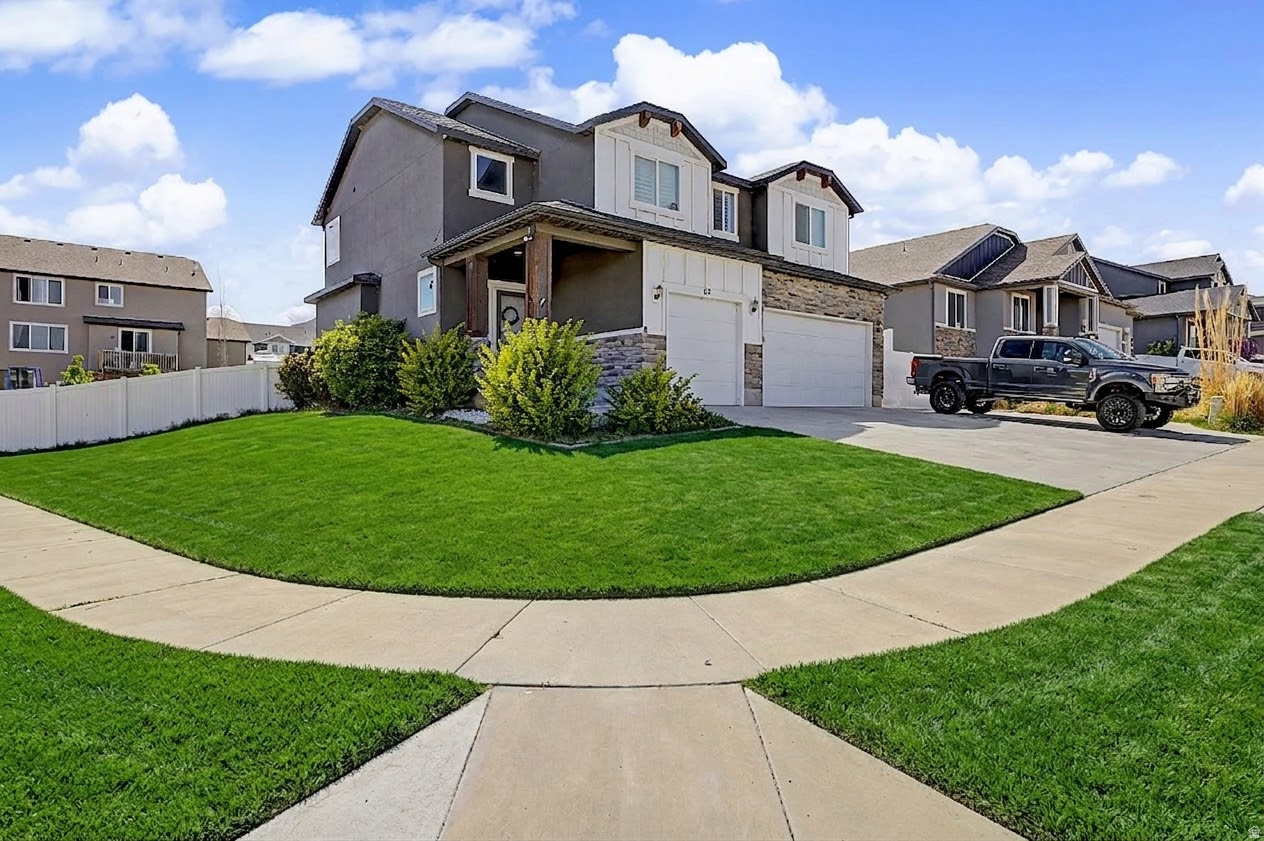 MOTIVATED SELLER: Minutes from shopping, top-rated schools, scenic trails, and parks, this exceptional Saratoga Springs home offers the perfect blend of convenience and tranquility. Tucked away just south of Talons Cove Golf Course and near the shores of Utah Lake, this secluded lakefront community provides a peaceful retreat while still being close to everything you need.  This beautifully maintained 4-bedroom, 2.5-bath home sits on a spacious 0.23-acre lot and is filled with natural light, creating a warm and inviting atmosphere throughout. Enjoy breathtaking lake views right from your own property.  The luxurious primary suite features a generously sized bedroom, a walk-in closet, and a spa-like ensuite complete with a large walk-in shower and double sinks. Upstairs, you'll find three additional bedrooms and a full bath, offering plenty of space for family or guests.  The home also includes a reverse osmosis water filtration system, providing clean, high-quality drinking water.  Additional highlights include a 3-car garage, ideal for vehicles and extra storage, a secured RV pad, and an unfinished basement with 9-foot ceilings, offering endless potential for customization.  Step outside to a large backyard designed for entertaining, complete with a spacious patio perfect for gatherings, BBQs, and outdoor living.  This is a rare opportunity to own one of the best homes on the market in Saratoga Springs. Don't miss your chance to make it yours.All property measurements and square footage figures are approximate. Buyer is responsible to verify all measurements