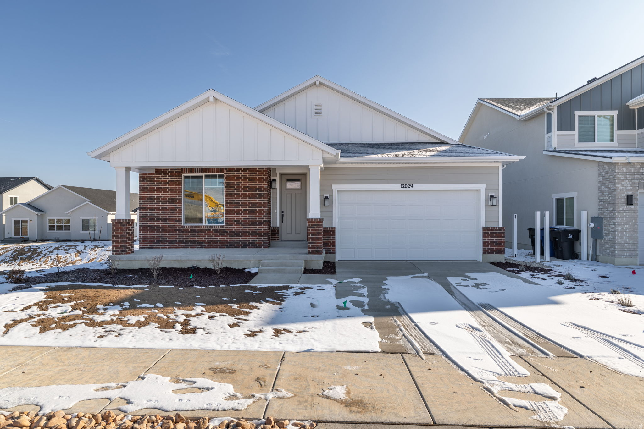 Savannah plan - Our largest rambler in this community.  9ft ceilings and vaulted in the family room area.  42 inch cabinets in the kitchen and quartz countertops throughout.  Updated kitchen with a walk-in pantry and fully landscaped.  Need to see this one.