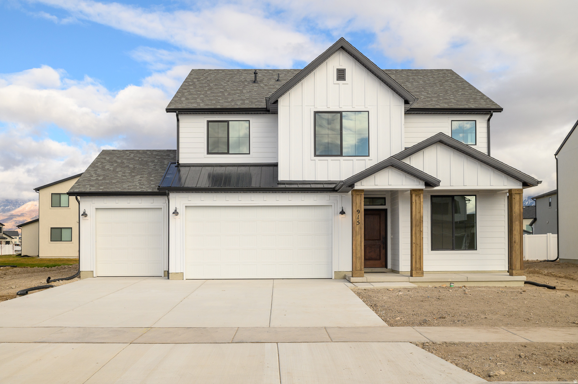 NO HOA! This Redwood floor plan (2-story) is currently being built in a great location next to the lake with beautiful views everywhere and close enough to roads and shopping to make life easy for work and play. August/September move-in most likely.  June Promotion of $22,000 towards closing costs/buydown if using preferred lender or $20,000 if using own lender. Partial front yard landscaping! It has 4 bedrooms with a loft and is perfect for entertaining as well as having a separate space for guests when they come visit. A large primary bedroom and the large primary bath you'll find a separate tub, walk-in shower, double sinks, and a walk-in closet. Inside you'll find a gorgeous kitchen with quartz countertops, 42-inch upper cabinets and a gas range. Included is an enclosed office space for those that work from home, do hybrid work, or need more privacy to focus. Please Note: Pictures are from another home, but the same floor plan, but used for illustrative purposes only. Actual home doesn't have the oven double ovens. Actual features may vary. All the selections of the home have been selected so price is accurate. Buyer and/or Buyer's agent to verify all.