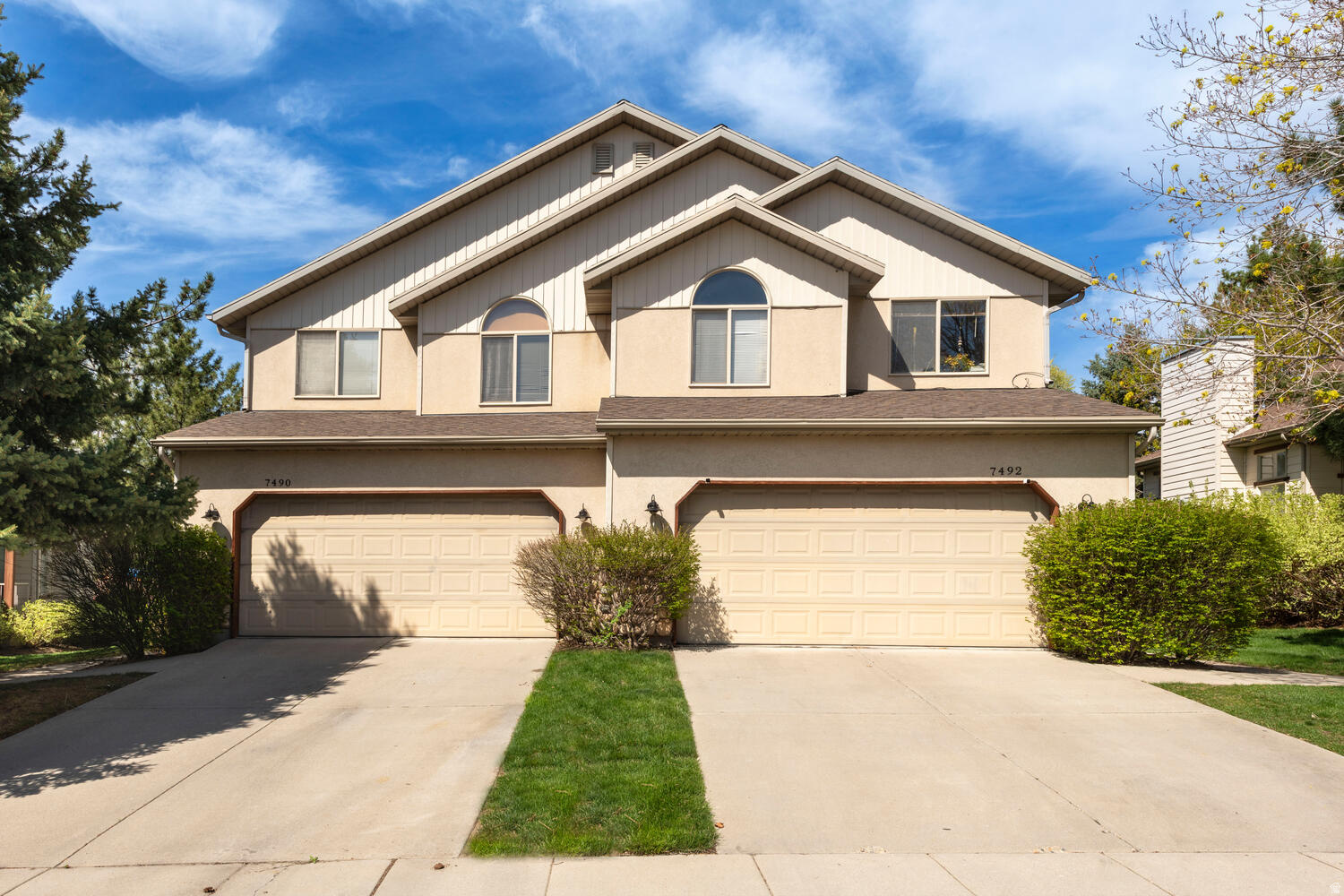 ONE DUPLEX SOLD, TWO TO GO. No issue with appraisal with the sold unit. 28 yr old, well kept duplexes. Nice, open floor plans. Vaulted ceilings, large decks, full landscaping. Primary bedroom has en suite full bath and large walk-in closet. Unfinished basement w/rough in bath, stud walls. Room for bath, family room, 1 bedroom or office. Great renters on month-to-month leases. Owner retiring, kept rents low to keep good, long term tenants. Great location to freeways, ski resorts, Hillcrest High, Union Middle School, Union Park shopping. Located on a quiet cul-de-sac. Showing upon accepted offer. Do not disturb tenants. 2 adjacent duplexes also available (MLS# 2150983). Agent is part owner and related to the other seller.