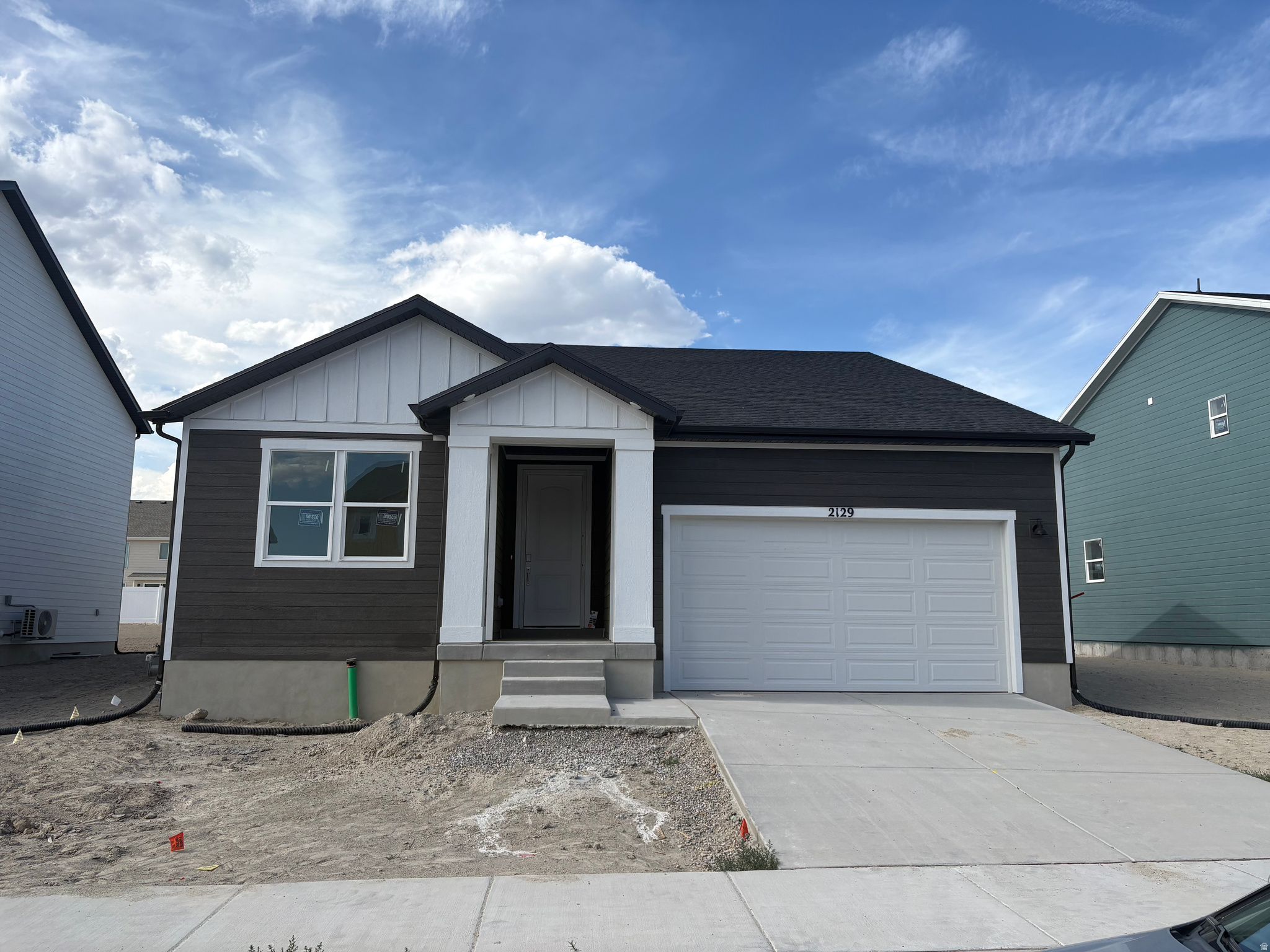 Parkway Fields - 4111- Arcadia. Estimated completion in July.  Offering up to $20,000 towards closing costs when financing with our preferred lender.  This beautiful rambler home offers 3 bedrooms, 2 bathrooms, a 2-car garage, and a full unfinished basement. The main floor offers a large family room, dining area, and a kitchen that boasts gray craftsman-style cabinets and linen cream quartz countertops. Square footage figures are provided as a courtesy estimate only and were obtained from builder. Buyer is advised to obtain an independent measurement.