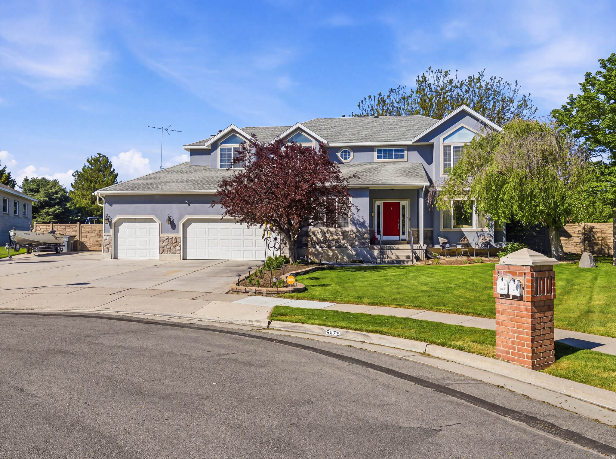 There is nothing better than living in this HUGE 2 story and every inch of its private garden & entertainment areas* Formal and informal SPACE everywhere!Comes with affordable SOUTH JORDAN irrigation water available May 15. PLEASE SEE attached Features and Benefits Sheet (available 5/7)- not enough room for it all here! Intercom does not work, water softener is disconnected.   Square foot figures are provided as a courtesy estimate only and were obtained from Salt Lake County Tax Data.  Buyer is advised to obtain an independent measurement and verify all that is important to them.