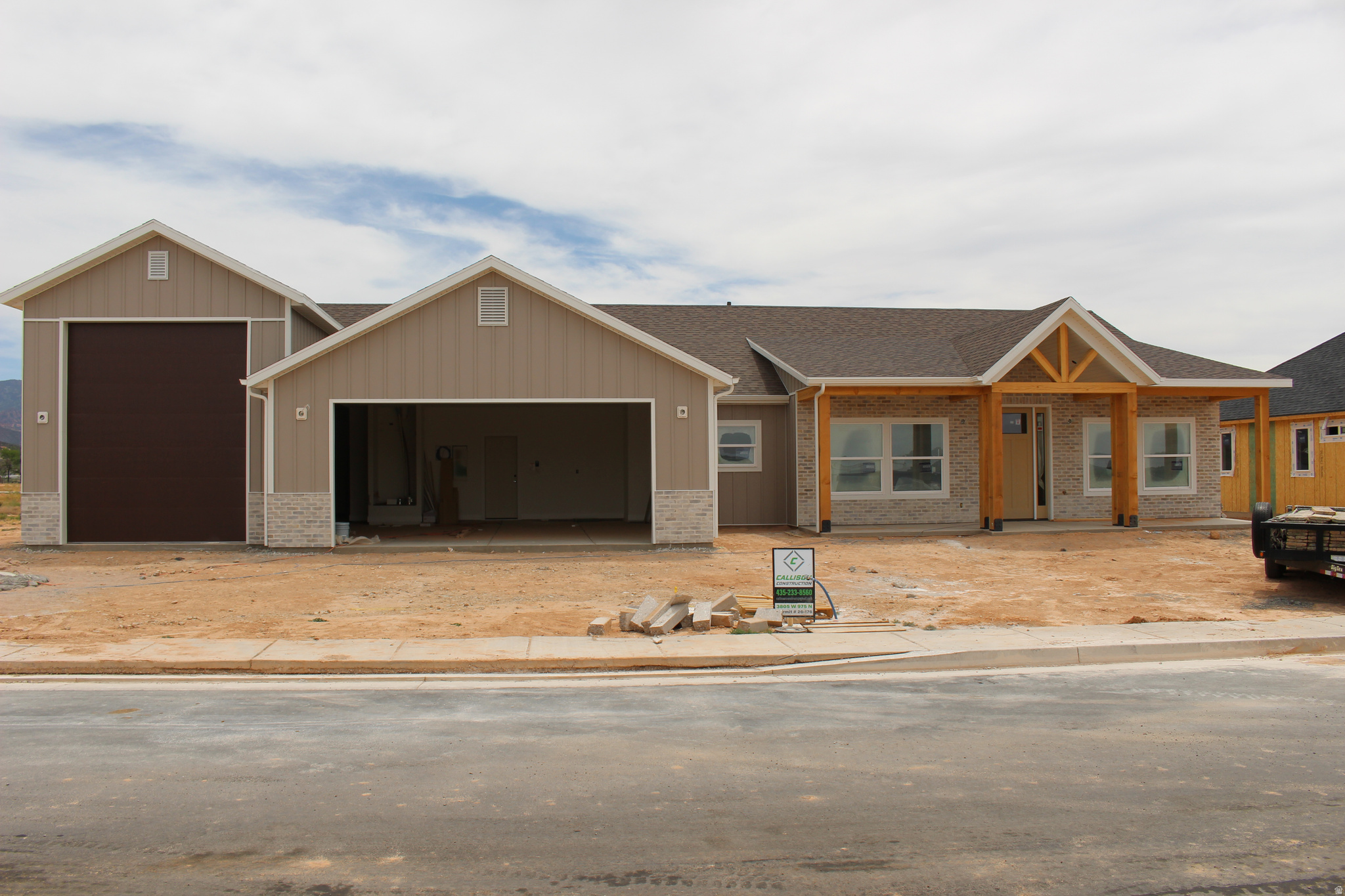 Beautiful under construction home in Iron Crest Subdivision offering 3 bedrooms, 2.5 bathrooms, and a well-positioned office. Generously designed floor plan with stylish finishes throughout. This home features modern exterior tones, great curb appeal, open-concept living, and quality craftsmanship. Enjoy a functional driveway, attractive landscaping, and beautiful Southern Utah surroundings in one of Cedar City's desirable subdivisions. Get in on this build early to pick interior finishes.