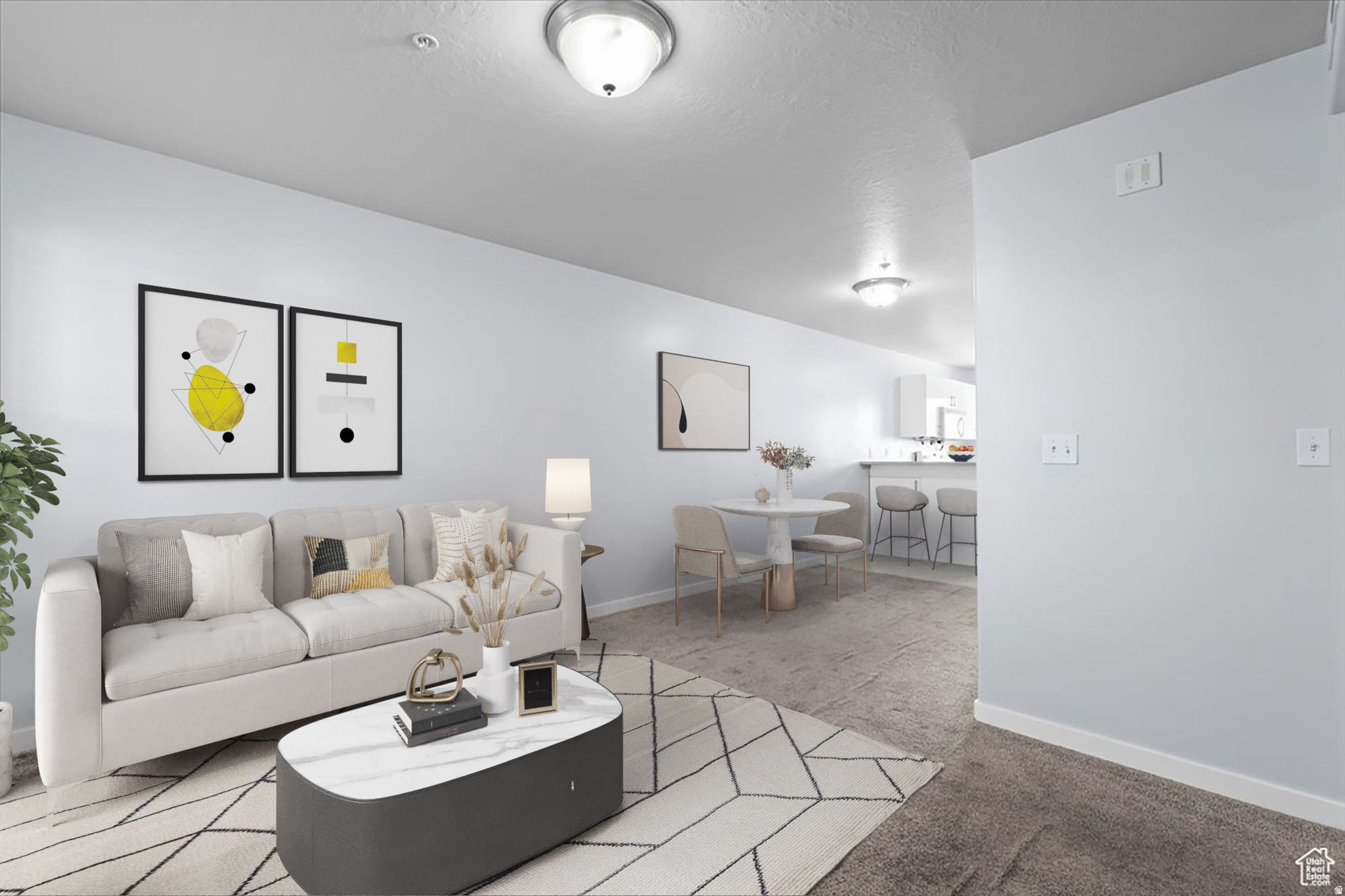 PRICED TO SELL QUICKLY - This well-maintained 2-bedroom, 1-bath home offers comfort, convenience, and beautiful views in a desirable Orem community. Located on the second floor, the unit is filled with natural light and showcases sweeping views of Utah Valley and the surrounding mountains. The bright kitchen features modern appliances, ample cabinet space, and a bar-height counter that opens to the main living and dining areas-ideal for everyday living and entertaining. Both bedrooms are spacious with large closets and oversized windows. The full bathroom offers clean, timeless finishes with a tub/shower combination. Enjoy in-unit laundry, dedicated parking, and community amenities including a playground. Conveniently located near shopping, dining, UVU, I-15, and outdoor recreation, this condo offers an outstanding combination of value, location, and lifestyle. Schedule your showing today.