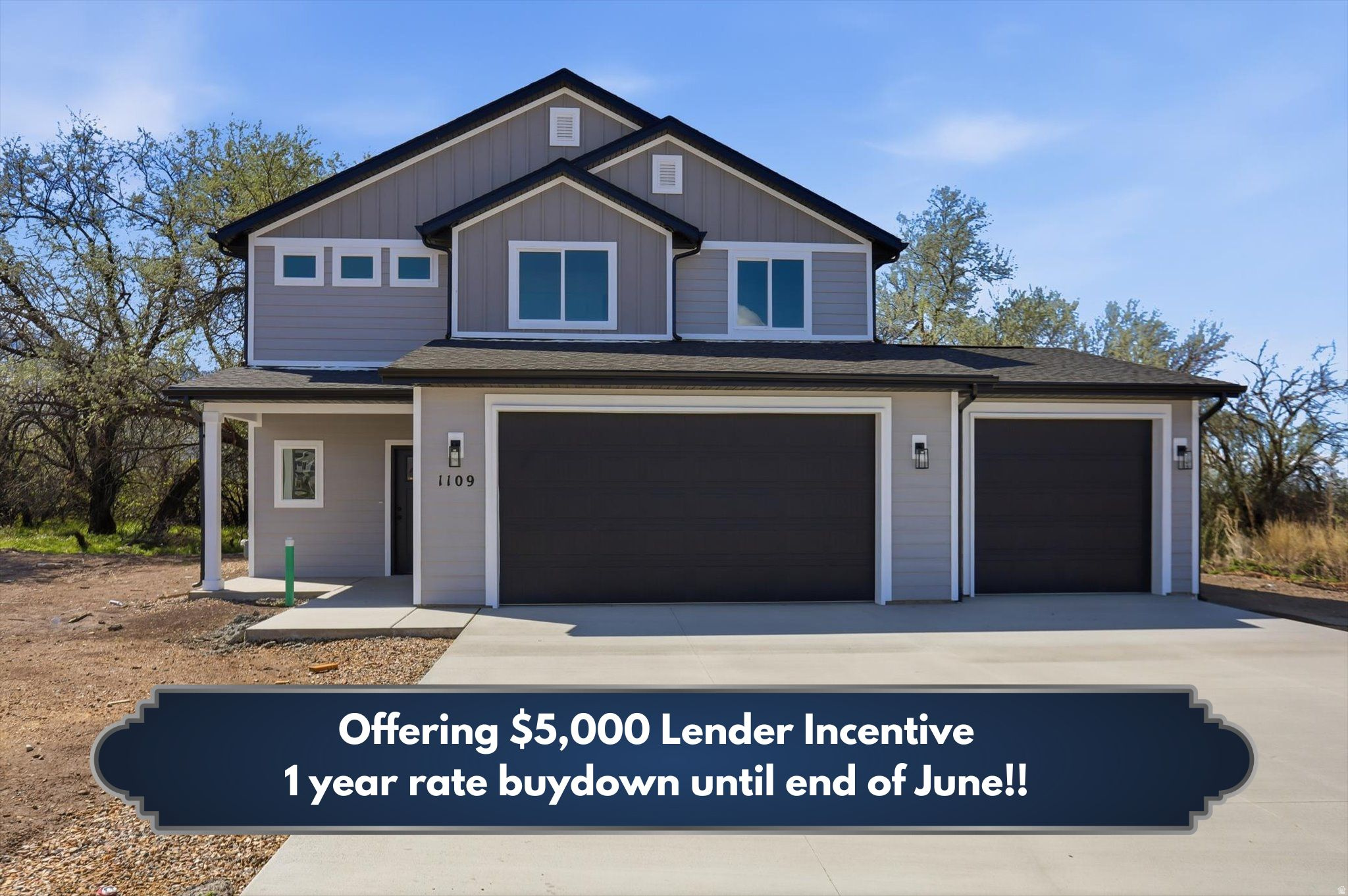 $5000 Closing incentive and 1-0 rate buy down available until the end of June when you use the builder's preferred lender.   Beautiful new construction home in Spring Creek Subdivision.  4 bedroom, 2.5 bathroom.  Features custom cabinetry throughout.  Square footage figures are provided as a courtesy estimate only and were obtained from building plans.  Buyer is advised to obtain an independent measurement.  Taxes are not $1, they have not yet been assessed.