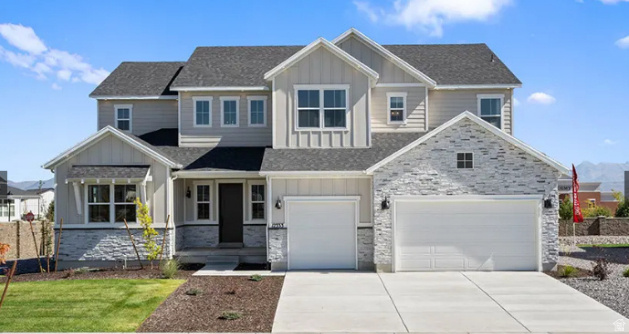 The list price includes the base price, lot, structural options, and upgraded interior finishes! The Harmon plan has a wealth of exciting features: formal living and dining rooms, a butler's pantry and a professional kitchen, a roomy walk-in pantry and a tech center, a family room, guest suite on a main level, mudroom and nook and that's just the main floor! Upstairs, there's a primary suite with retreat, walk-in closet and deluxe bath and 3 additional bedrooms.