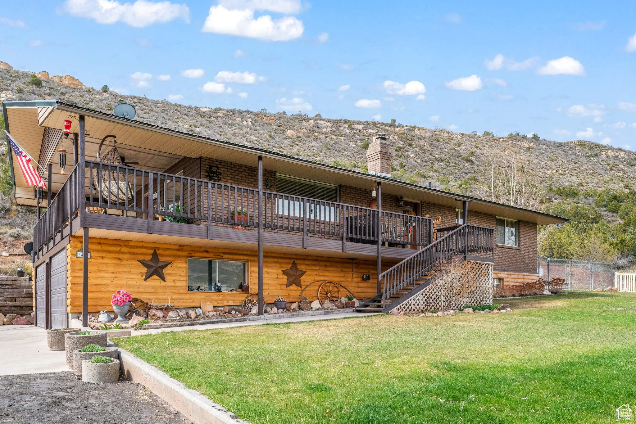 PRICED BELOW CURRENT APPRAISAL! Discover your own piece of paradise in this stunning residence nestled in the picturesque beauty of Dry Fork Canyon; escape the hustle and bustle of city life and embrace the tranquility of rural living, where panoramic views of the surrounding mountains and valley serve as the backdrop of everyday life. Soak in the breathtaking sunset from the expansive deck. Immerse yourself in the great outdoors with easy access to hiking, biking and ATV trails right from your doorstep. Explore the beauty of the Uinta Mountains and discover endless opportunities for adventure. With its convenient location just a short drive from Vernal, this property provides the perfect balance of seclusion and accessibility. Enjoy the peace and privacy of country living while still being close to shopping, dining and recreational amenities. 2 water wells; 16x40 concrete RV pad with water & power; septic tank has been pumped & serviced; bedroom in the basement is non-conforming; AGENT RELATED TO SELLER  Square footage figures are provided as a courtesy estimate only and were obtained from public records.  Buyer is advised to obtain an independent measurement.