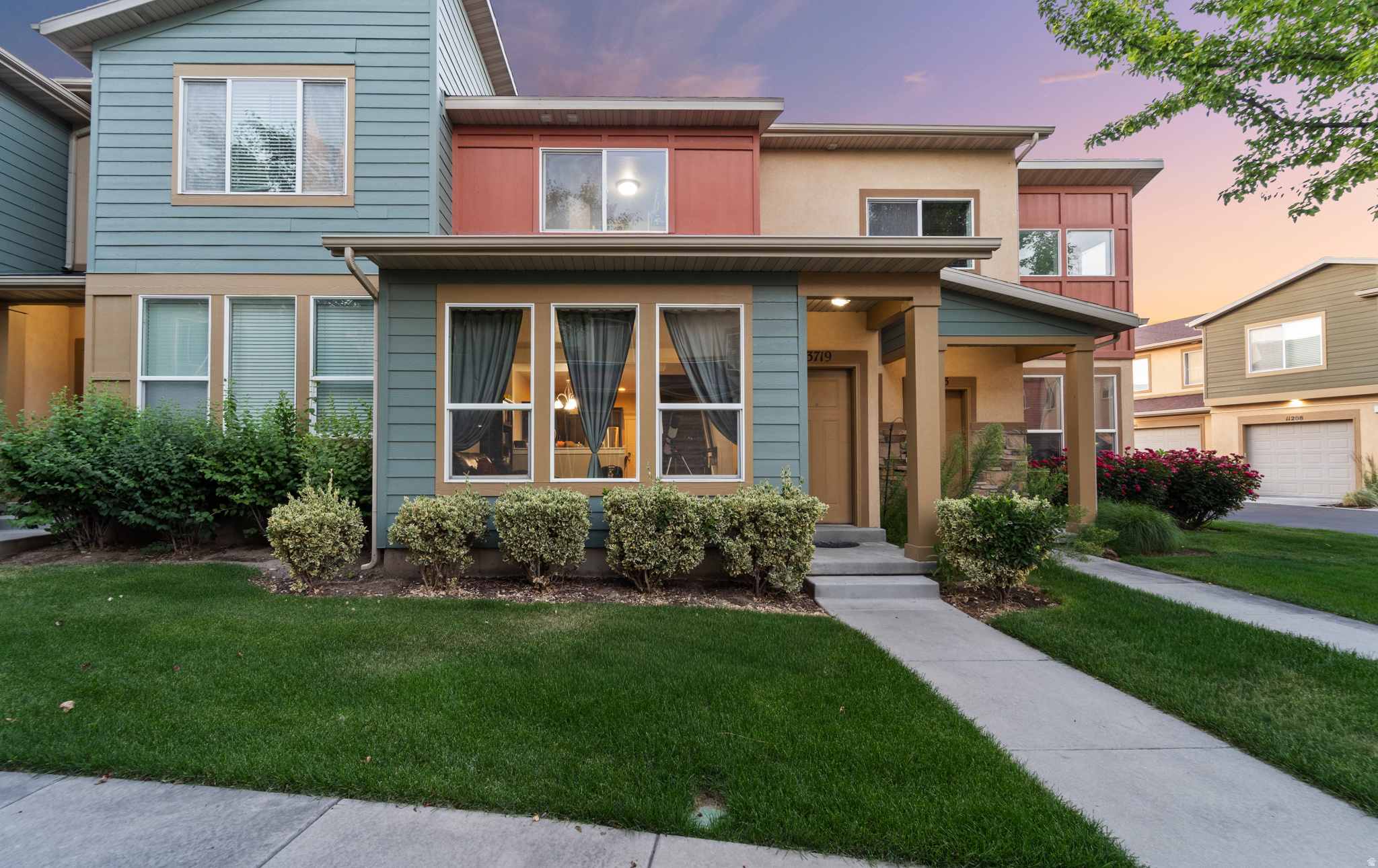 Welcome to Summerlane at The District, where convenience, comfort, and energy efficiency come together in one of South Jordan's most desirable communities. This beautifully maintained townhome features an open and inviting floor plan with soaring ceilings, abundant natural light, and fresh interior paint throughout the main living areas, and bedrooms within the last two years. Designed with efficiency in mind, the home includes six photovoltaic solar panels to help offset energy costs, along with two solar thermal panels that pre-heat water for the tankless water heater and provide HVAC assistance by helping cool the home during summer nights and support heating during winter days. The kitchen offers granite countertops, stainless steel appliances, and ample storage, while the open-concept living space creates an ideal setting for both everyday living and entertaining. Located in the highly sought-after Summerlane at The District community, residents enjoy low HOA dues with lots on community amenities and easy access to shopping, dining, entertainment, parks, and major commuter routes. Multiple high-speed internet options are available, including Xfinity, Google Fiber, and Fastel, making remote work and streaming effortless.