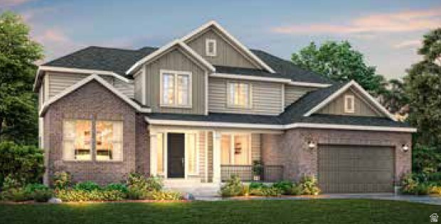 Beautifully designed 2 Story Hanover Traditional in a great Highland community! This home features 9-foot basement foundation walls, walk-up stairs, and a spacious 3-car garage with an exterior exit door. Inside, the home showcases extended-height chiffon maple cabinetry, quartz countertops, extended-height tile backsplash, pendant lighting above the island and upgraded Caf stainless steel gas appliances with double ovens. Laminate hardwood, tile, and carpet flooring flow throughout the home, complemented by motion light switches, textured walls, elegant two-tone paint, recessed can lighting, and oversized craftsman-style baseboards and casing. The great room offers a cozy gas log fireplace, while French doors lead to a private office space ideal for working from home. Step outside to enjoy the expanded covered deck, perfect for entertaining or relaxing year-round. Additional upgrades include a gas line to the laundry room and beautifully finished bathrooms with tile surrounds accented by sophisticated bronzed gold hardware. Combining timeless traditional style with upscale finishes and modern conveniences, this home delivers both comfort and elegance!