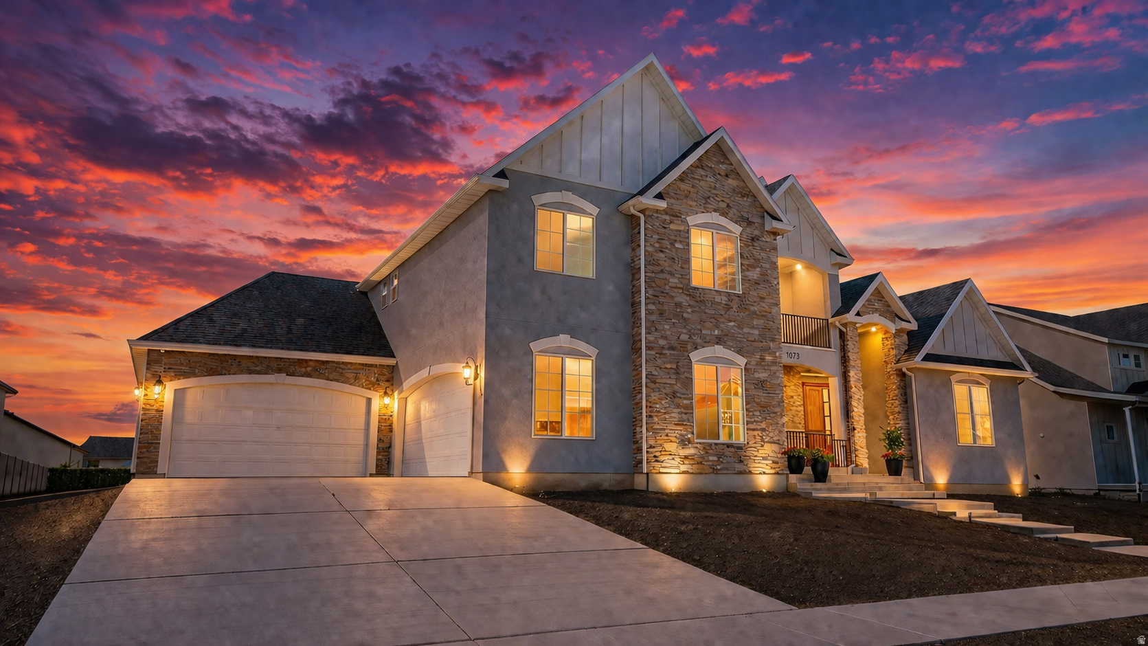 Step into refined living with this stunning custom-built estate, nestled among other luxury homes in a thriving Lehi neighborhood. Boasting 7,785 sq ft, this 8-bedroom, 4.5-bath masterpiece features a grand open layout with cathedral ceilings, expansive windows, and beautiful hand painted polymer concrete floors. The gourmet kitchen showcases a massive, grand quartz island, high-end appliances, custom cabinetry, and a walk-in pantry. Retreat to the luxurious primary suite with vaulted ceilings, spa-inspired bath, and oversized walk-in closet. Enjoy radiant heated floors, low utility costs, abundant storage-including a huge cold storage room-and a massive 4-car garage with space for up to 6 vehicles. You will also love the built in Wi-Fi repeaters in the home. Relax or entertain on the large deck overlooking the backyard-this home truly has it all. You have got to come and see this home.   Square footage figures are provided as a courtesy estimate only and were obtained from county records.  Buyer is advised to obtain an independent measurement. Bring us an offer!