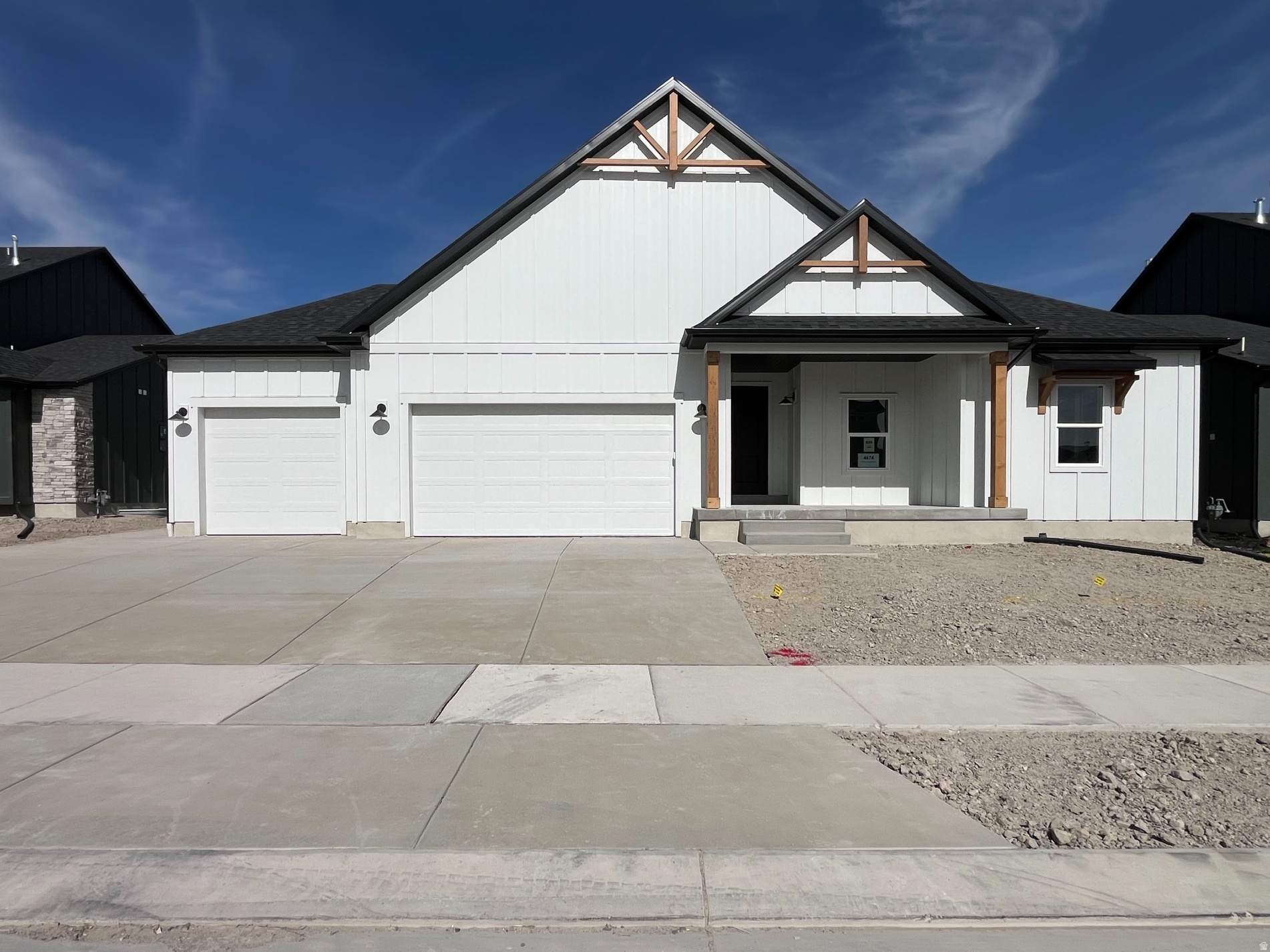 *PERMANENT RATE AS LOW AS 4.99% (5.273% APR) with preferred lender* Upgraded throughout with $202,000 in options including an ADU/Apartment in the basement - Two family rooms - Two kitchens - 9' ceilings on the main and in the basement - Quartz countertops throughout - 2-tone paint - Enclosed basement access & ready as rental. Special ADU financing available/increased up front income! Farmhouse-style rambler nestled on a spacious lot with mountain views and no backyard neighbors-offering privacy and serenity that's hard to find. This thoughtfully designed home features open-concept living with abundant natural light, high-end finishes, and timeless farmhouse charm throughout. Enjoy the community amenities: Internet, pool, clubhouse and playground. Ask about our preferred lender incentives! Estimated completion is June 2026.