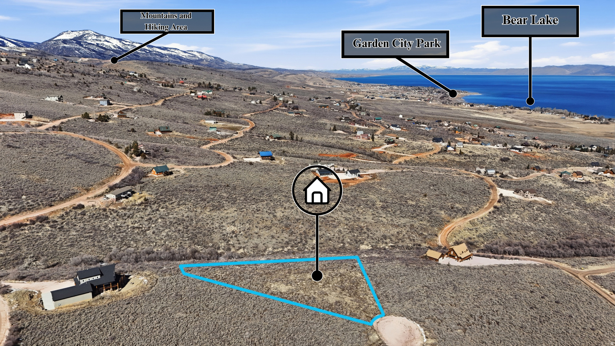 The ultimate build-ready homesite in Garden City's most sought-after corridor. 1.84 acres, this premium lot combines massive scale with breathtaking lake and mountain views. Forget the stress of 'what-ifs'-the legwork is done with an approved perk test for septic and power readily available. The gently sloped terrain is a builder's dream, optimized for a walk-out basement or expansive deck to capture the scenery with minimal site costs. Located in a tranquil, upscale community that protects your peace and property value by restricting short-term rentals, this is an investment in lifestyle and longevity.