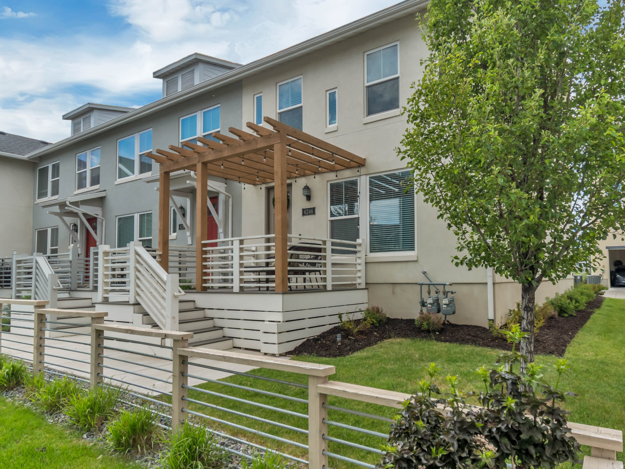 Just minutes from Downtown Daybreak and the new Salt Lake Bees Ballpark, this beautifully designed maintenance-free home offers the perfect blend of comfort, style, and convenience. Abundant natural light fills the thoughtfully crafted interior, highlighting modern finishes and inviting living spaces throughout.  Upstairs, the spacious primary suite serves as a private retreat, complete with a full size bathroom and generous walk-in closet. Additional bedrooms offer flexibility for guests, a home office, fitness room, or creative space.  Step outside to enjoy a relaxing evening on the patio, or take advantage of Daybreak's exceptional community amenities, including parks, trails, pools, and recreational facilities. Ideally located in one of South Jordan's most vibrant and rapidly growing neighborhoods, this home places shopping, dining, entertainment, and outdoor recreation right at your doorstep.    Square footage figures are provided as a courtesy estimate only and were obtained from county record.  Buyer is advised to obtain an independent measurement.