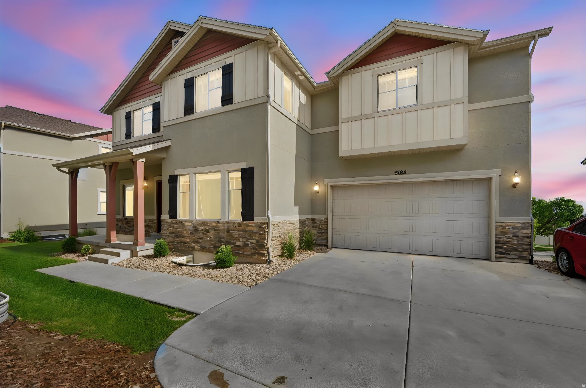 Great Craftsman's style home with terrific attributes and value!  If you do your research, you will notice this is one the best values in the entire area (Herriman, Riverton, South Jordan, Bluffdale) for it's Sqft.  Amazing views, possible future ADU with basement walkout. Throughout the home you will notice all bedrooms have fans, recessed lights and a WIC. Raised headers on all doorways including on the picture windows.  Added luxuries are the updated newer soft-close cabinetry topped with elegant Quartz throughout the home along with newer carpet, appliances and laminate flooring trimmed with white walls, stainless steel plumbing fixtures and hardware.  Square footage figures are provided as a courtesy estimate only and were obtained from county records.  Buyer is advised to obtain an independent measurement.  Home includes a top tier $700 Acclaimed Home Warranty plan