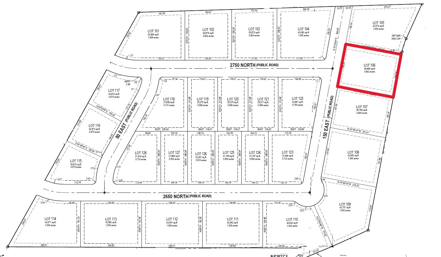 CEDAR RIDGE ESTATES - Land