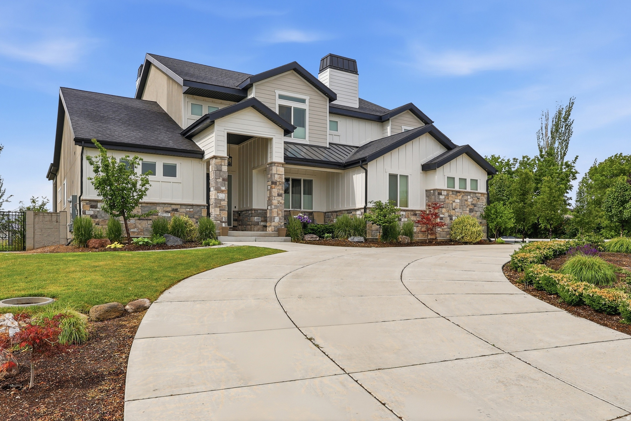 Luxury Riverton Estate on Over 1 Acre! Welcome to an extraordinary custom estate offering over 8,900 square feet of living space on more than 1 acre of prime Riverton property. This one-of-a-kind residence combines luxury, recreation, and versatility, creating the perfect setting for entertaining, multi-generational living, and enjoying Utah's outdoor lifestyle. The home features spacious living areas, generously sized bedrooms, and thoughtfully designed spaces throughout. A fully equipped Accessory Dwelling Unit (ADU) provides excellent flexibility for extended family, guests, a private home office, or potential rental income. Step outside to your own private retreat where recreation and relaxation come together. Enjoy a professionally designed sand volleyball court, challenge friends and family on the pickleball court, and take advantage of the expansive grounds with endless possibilities for outdoor entertaining, gardening, or future additions. With ample parking, room for toys and recreational vehicles, and a rare combination of acreage and amenities, this property offers a lifestyle seldom found in today's market. Conveniently located near shopping, dining, schools, and major commuter routes while still providing the privacy and space of country-style living.  Seller financing available at 4.5% interest for seven years. Please reach out to the listing agent for more details.  1% credit to be used towards closing costs when using preferred lender. This property has a SilverBack Home Warranty and can be transferred to the buyer at closing.