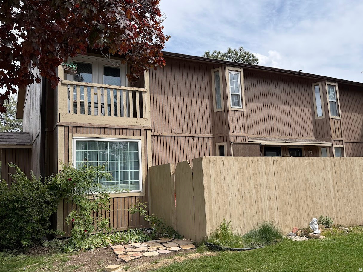 PRICE REDUCTION! Charming Townhome located in a quiet gated community that is centrally located and offers a convenient access to both I-15 and I-215. Easy access to shopping and restaurants.  The townhome has received many updates including granite countertops in kitchen and bath, laminate floor and a new steam shower in the main bathroom.  Subject currently includes a private storage shed for an additional $25/mo.