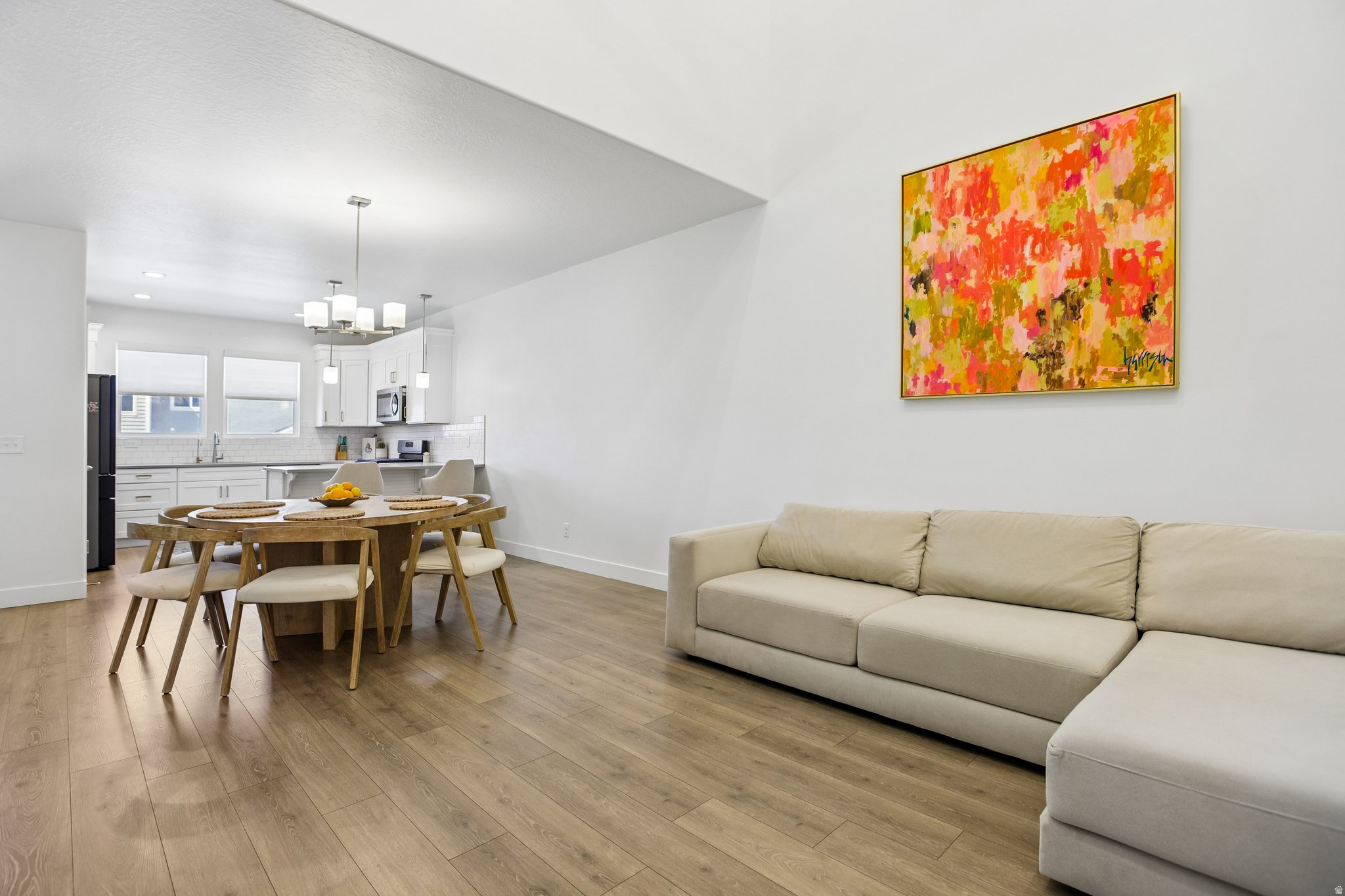 OPEN HOUSE Saturday June 20th from 1:30 -3:30pm! One of the standout features is a unique location: backing a quiet, dead-end, cul-de-sac! Appliances Included! Water Softener Included! Instant Hot Water Heater! Inside, you'll find vaulted ceilings, abundant natural light, and an open-concept layout perfect for everyday living and entertaining. The kitchen features quartz countertops, modern finishes, and a gas range, with all appliances included. Upstairs offers 3 bedrooms and 2 full bathrooms, including a spacious primary suite with a private ensuite bath. The unfinished basement provides room to grow with potential for an additional bedroom, bathroom, and family room. Enjoy resort-style community amenities including a pool, clubhouse, fitness center, parks, playgrounds, and walking trails. Conveniently located near schools, shopping, dining, Mountain View Village, Mountain View Corridor, and Bangerter Highway. Buyer & Buyer's Agent to verify all information.