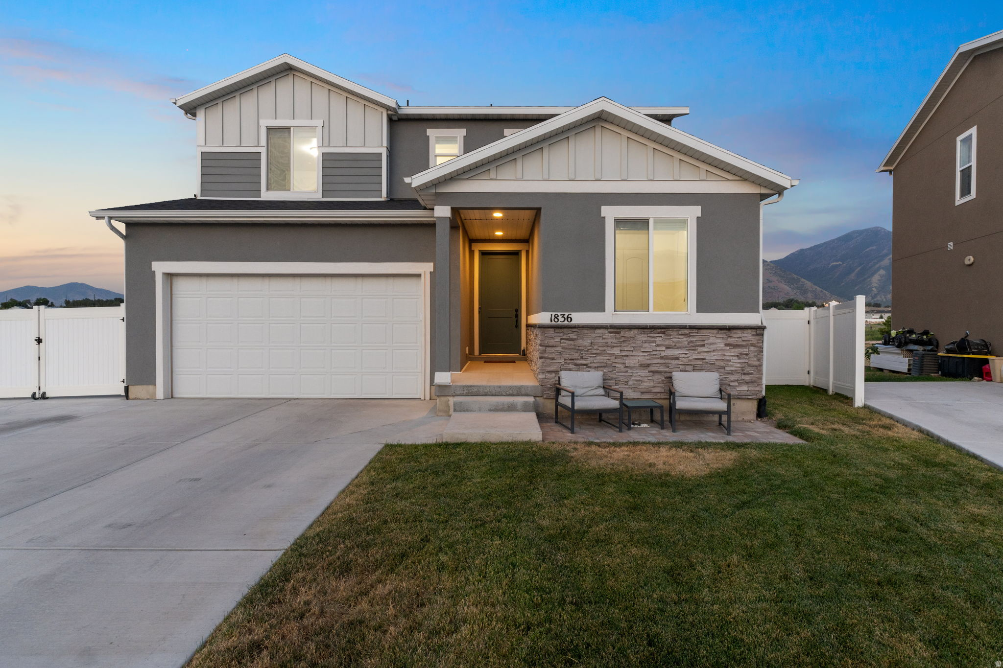 Fantastic community with NO HOA! Perfectly positioned to capture stunning golden hour light, this beautiful home is filled with warm natural light that enhances its open, inviting atmosphere throughout the day. The thoughtfully designed open-concept floor plan features a spacious kitchen with a large island, bar seating, elegant quartz countertops, and seamless flow into the great room-perfect for everyday living and entertaining.  Upstairs, the private primary suite offers a relaxing retreat with a spacious ensuite featuring dual vanities, a large walk-in shower, separate water closet, and generous walk-in closet. Two additional bedrooms, a full secondary bathroom, and a conveniently located upstairs laundry room provide both comfort and functionality.  Step outside to the upgraded deck, where sweeping foothill views create the perfect backdrop for quiet mornings, outdoor dining, or evening gatherings. The beautifully landscaped backyard includes raised garden boxes, drip irrigation for easy maintenance, and overlooks peaceful wetlands and a bird refuge, providing exceptional natural beauty and added privacy. *Additional upgrades include enhanced insulation for improved year-round comfort and energy efficiency, quartz countertops in the kitchen and primary ensuite, a third-car concrete parking pad for additional off-street parking, a detached storage shed, a 6-foot crawl space offering abundant storage, and a radon mitigation system for added peace of mind.  Ideally located near miles of scenic walking trails and three neighborhood parks, this home offers the perfect balance of outdoor recreation, convenience, and tranquility. *Preferred lender incentive: Qualified buyers may receive up to $6,000 toward closing costs and/or an interest rate buydown.**Square footage figures are provided as a courtesy estimate only and were obtained from County Records. Buyer is advised to obtain an independent measurement and verify all information.