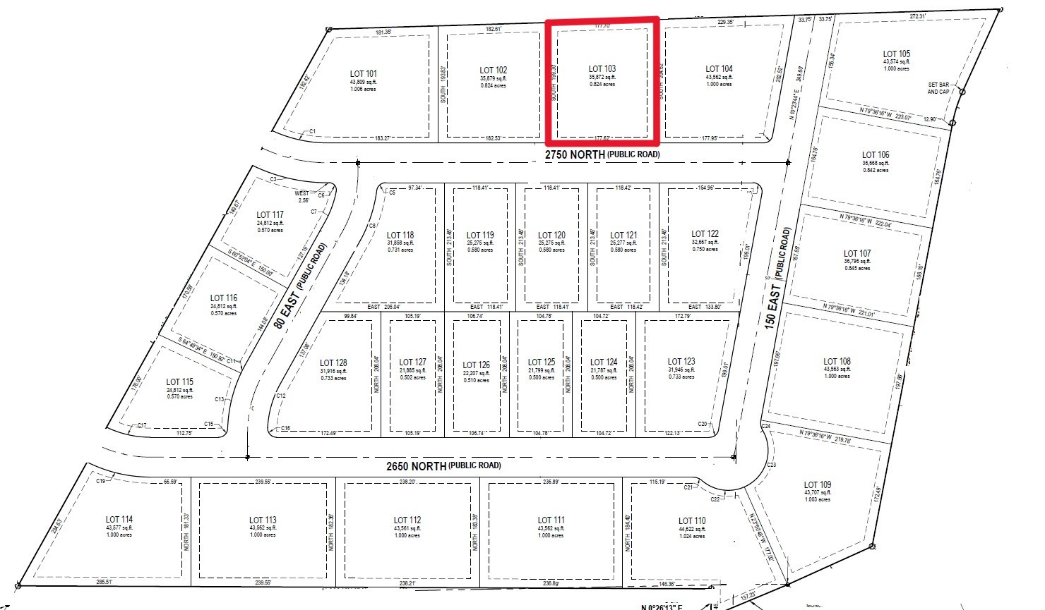 CEDAR RIDGE ESTATES - Land