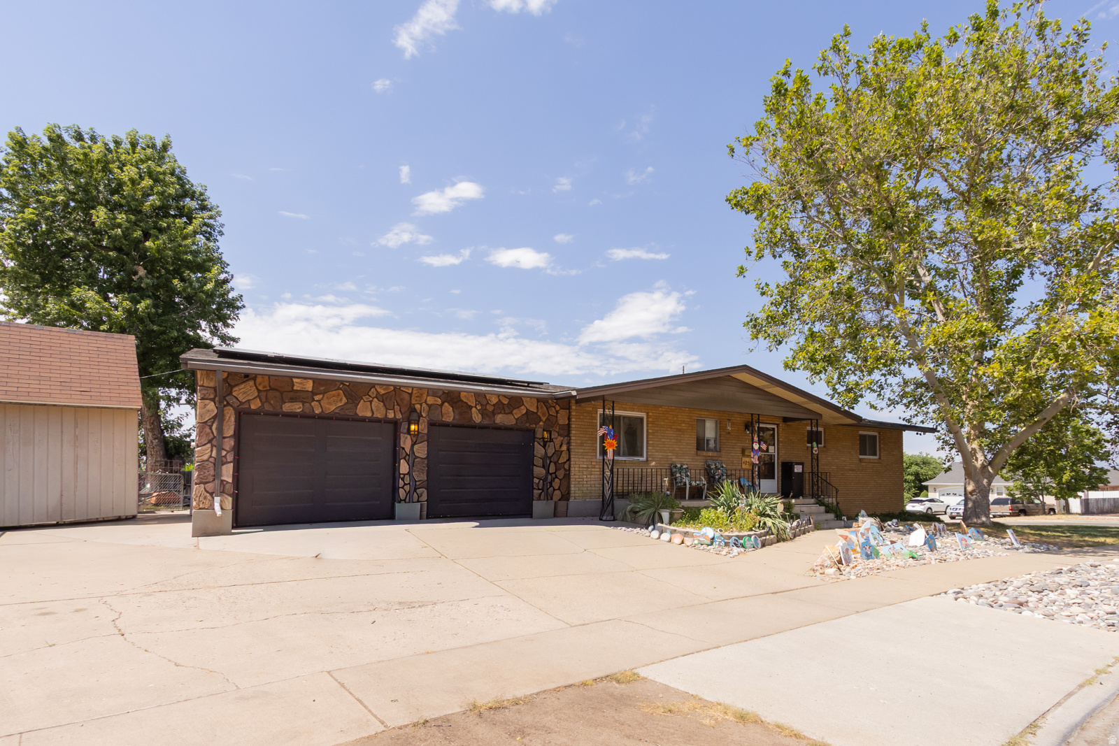 Large rambler offering plenty of room. Abundant storage throughout, plus an oversized two-car garage with extra space for vehicles, tools, and hobbies. The finished basement features a versatile room that can be used as additional storage, a home office, or a potential extra bedroom. Fully fenced backyard, perfect for pets, play, or relaxing outdoors. Conveniently located close to schools. Has solar with battery.