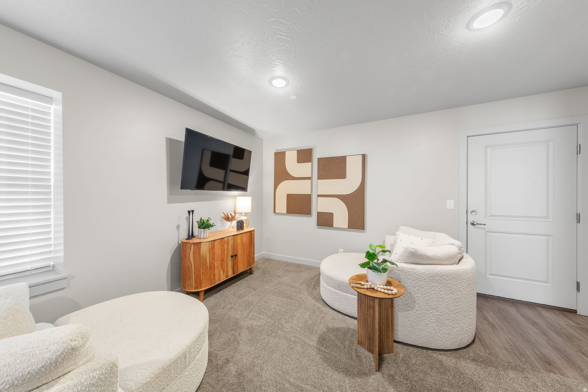 Lightly lived in and move-in ready, this awesome ground-level condo offers a great layout with a spacious kitchen featuring quartz countertops and stainless steel appliances. Blinds are included for added convenience. Enjoy easy freeway access and community amenities that include a pool and pickleball courts. Unit must be owner occupied; no rentals permitted. Agents please see private remarks.