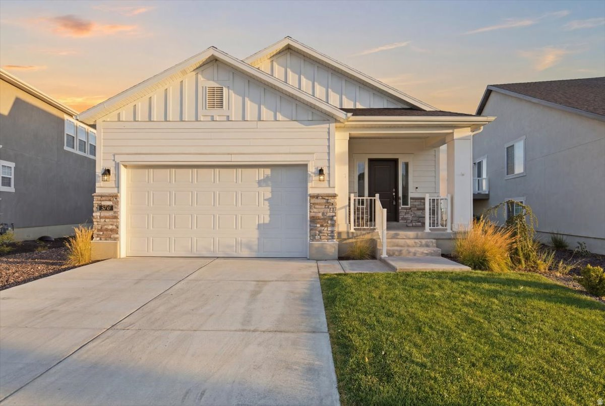 This home offers the perfect blend for those wanting the charm and slower pace while staying just a quick drive from Salt Lake City. Enjoy a manageable yard-large enough to entertain, relax, and gather, without spending every weekend maintaining it. Inside, the open floor plan creates an easy, comfortable flow for everyday living. Live minutes from the lake, paddleboarding, parks, tennis courts, golf, and shopping, while still having the option to head into the city for restaurants, entertainment, and everything Salt Lake has to offer-then come home to a quieter community with the amenities that make Stansbury Park so desirable. Clean, move-in ready, and truly the best of both worlds. Make sure this one is on your list!   Square footage figures are provided as a courtesy estimate only and were obtained from County Records. Buyer is advised to obtain an independent measurement.