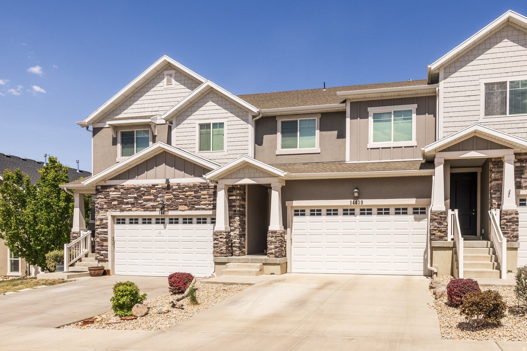 Spacious 4-bedroom Herriman townhome in the cozy Shadow Run community near Mountain View Corridor! Bright open floor plan with abundant natural light, large primary suite, 3 bathrooms, balcony off kitchen, basement patio, and playground just outside with views of the mountains.