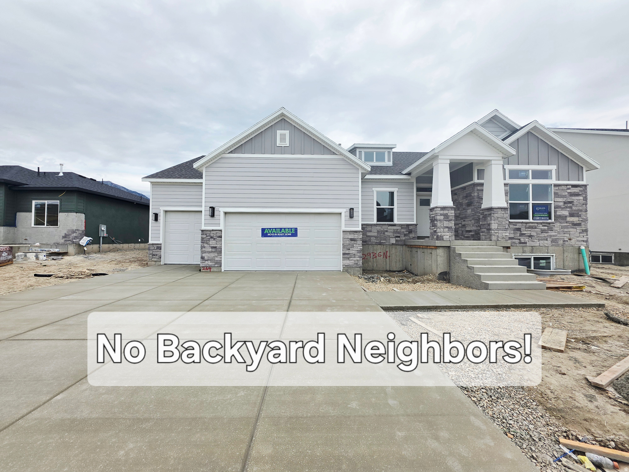 Hard to find west facing lot with no backyard neighbors!! This house is one you'll want to see. Finished Basement? Theater room? Front yard Landscaping Included? 4 car garage? CHECK, CHECK, and CHECK! This Siena floor plan is loaded with features including massive entertaining spaces on both floors, huge walk-in closets and pantry, beautiful kitchen with locally built cabinets, tons of storage throughout, modern finishes, covered patio, and style that will last for years to come. Ask about available incentives. Home is scheduled to finish late June-mid July.