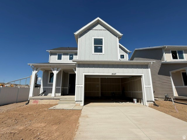 The Valley at Wildflower  3201 | Pinnacle.  Estimated completion in September! Receive up to $20,000 toward closing costs or ask about our special financing and rate buydown options when financing with our preferred lender.  This beautiful Farmhouse-style home offers 4 bedrooms, 2.5 bathrooms, a 2-car garage, and a full unfinished daylight basement with room to grow. Enjoy the convenience of full front and backyard landscaping plus fencing, all included.  The main level features a bright, open layout with a welcoming family room, dining area, mudroom, and a stylish kitchen showcasing white cabinets paired with Miami Oro quartz countertops. Upstairs, you'll find four bedrooms, including a spacious owner's suite with a walk-in closet and private bath, along with a conveniently located laundry room.  Located in The Valley at Wildflower, you'll also enjoy incredible community amenities, including a private lake with walking trails, pickleball courts, a dog park, playgrounds, picnic areas, and more.  Square footage figures are provided as a courtesy estimate only and were obtained from the builder. Buyer is advised to obtain an independent measurement. Interior photos are of the same style of home, but not the actual home. Rendering is for illustrative purposes only.